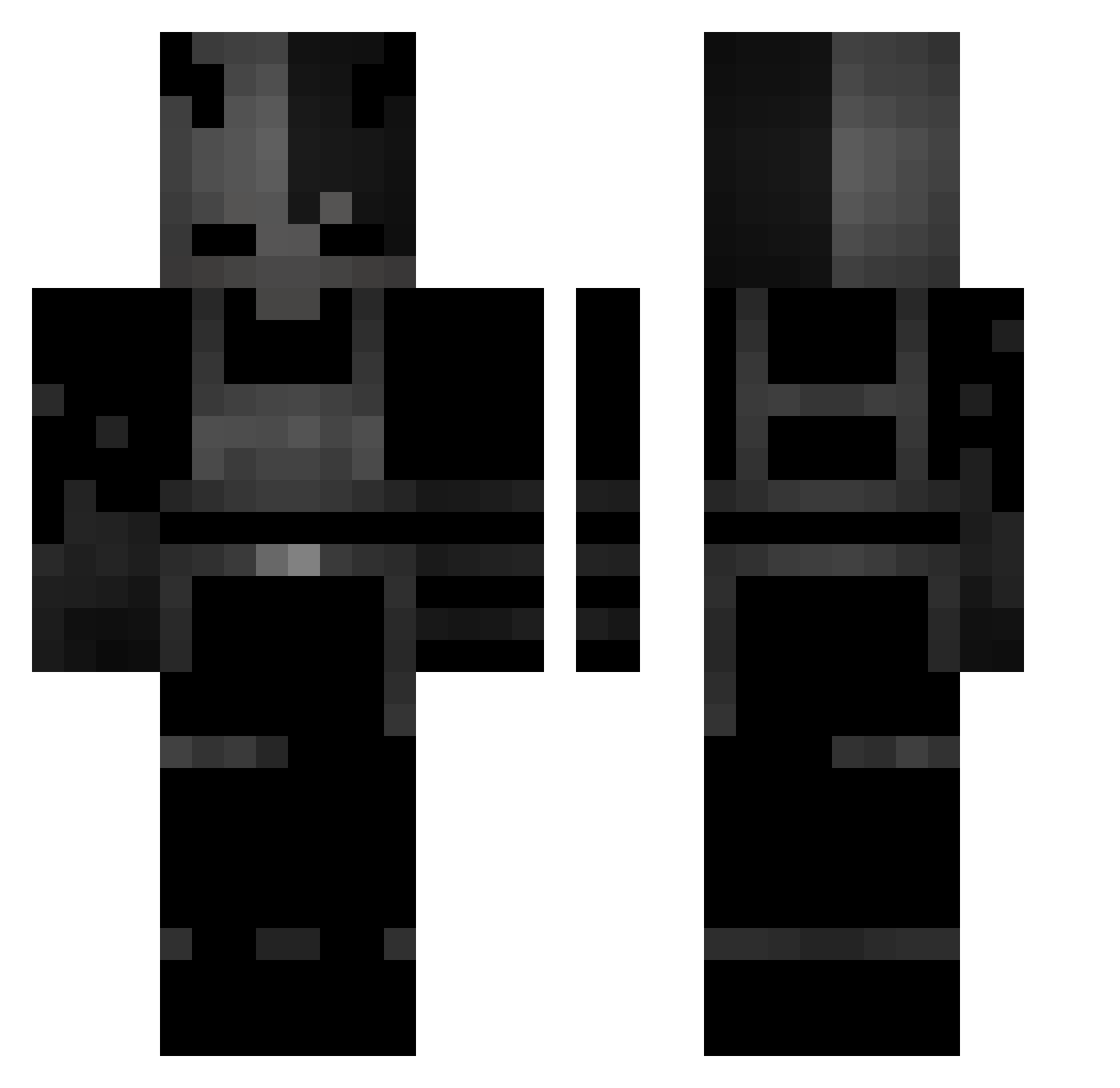 Ux53 Minecraft skin, front and back view