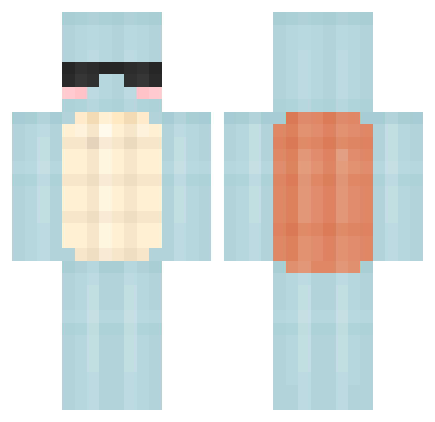 kiselek09 Minecraft skin, front and back view