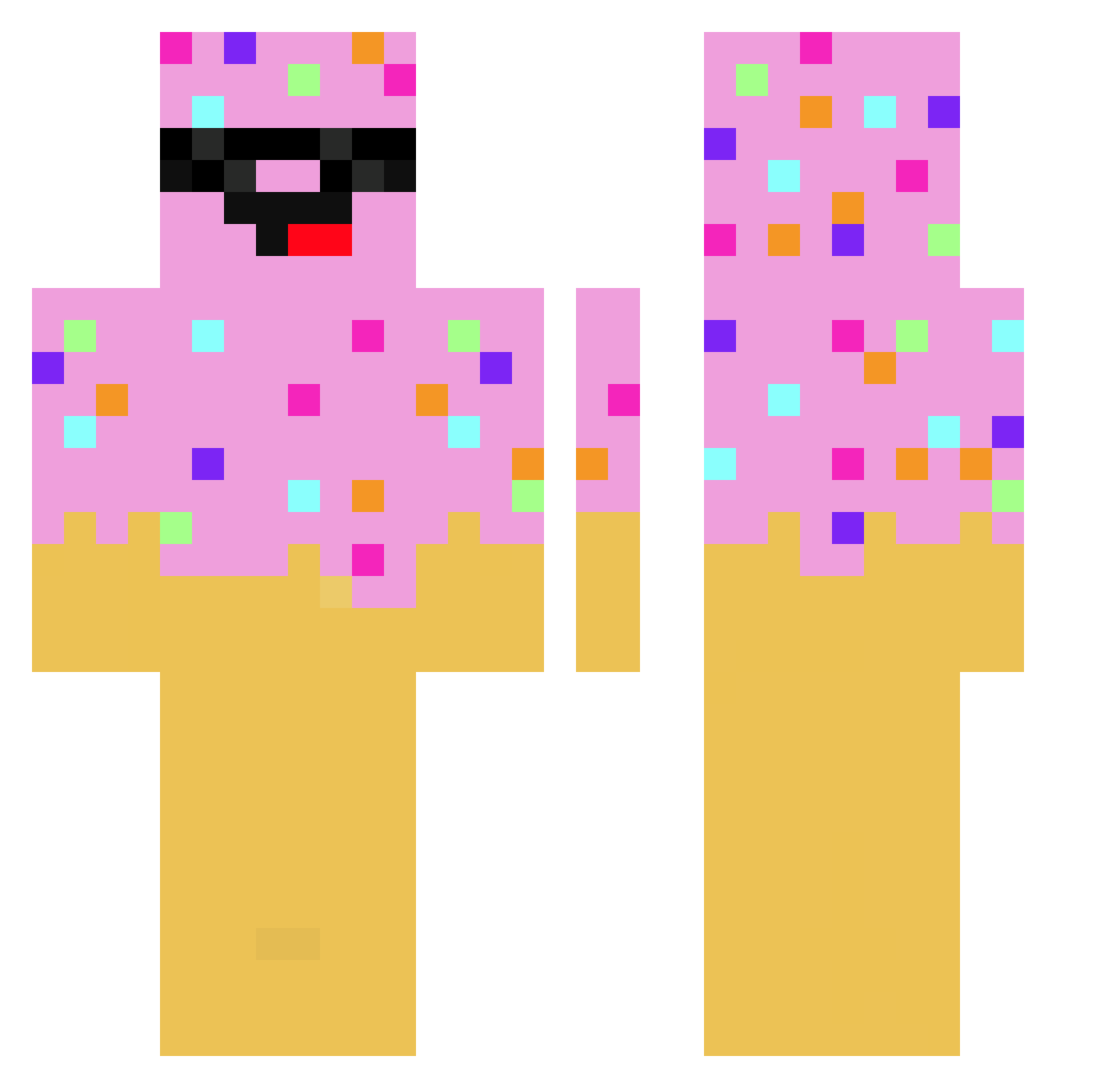 liliililillilili Minecraft skin, front and back view