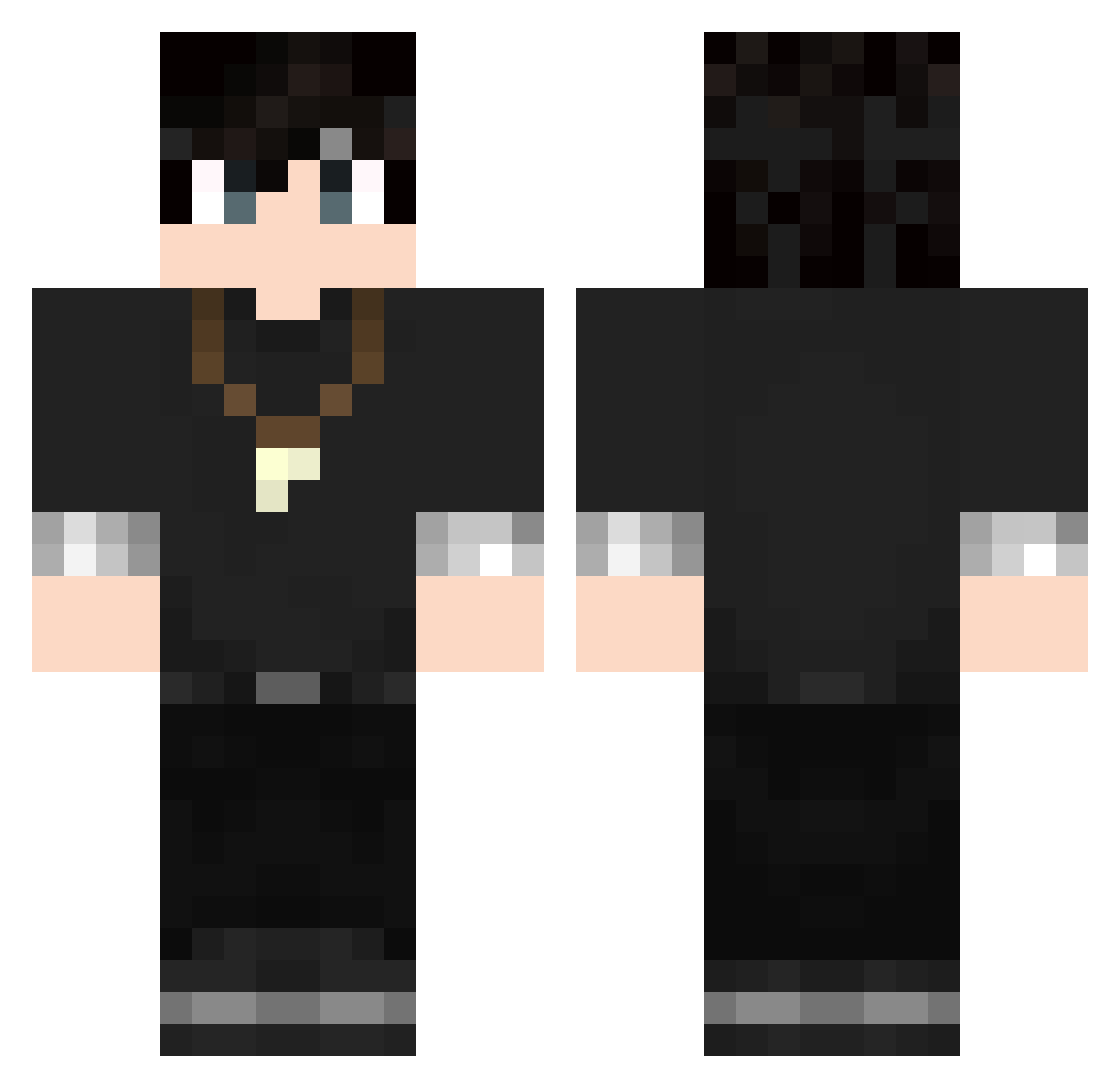 VitaliK Minecraft skin, front and back view