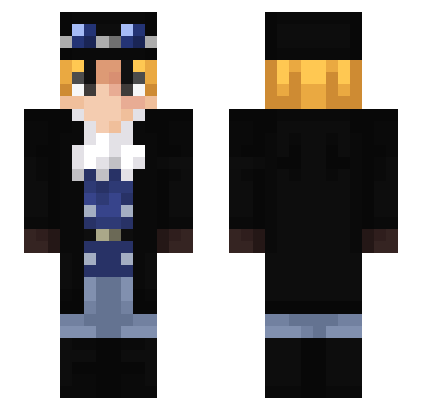 enderdwarfMC Minecraft skin, front and back view