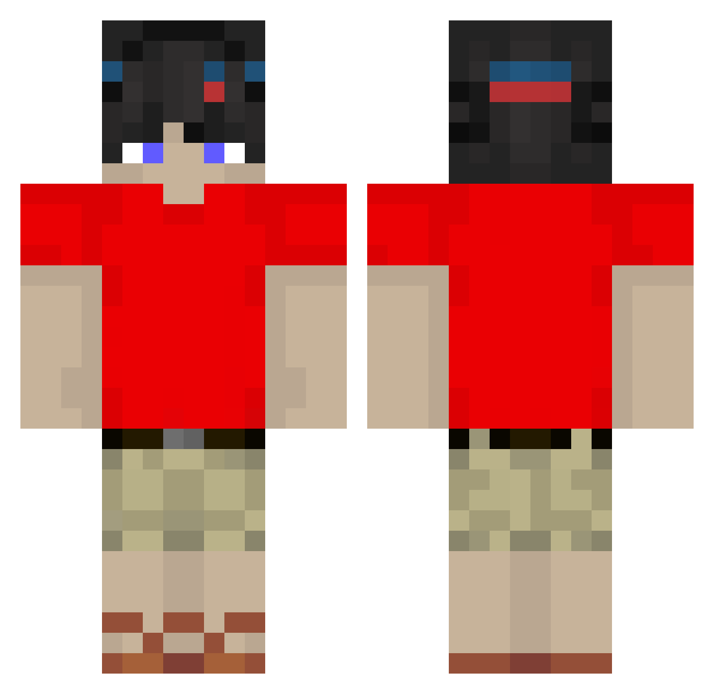 TMTMTLRizGodBaby Minecraft skin, front and back view