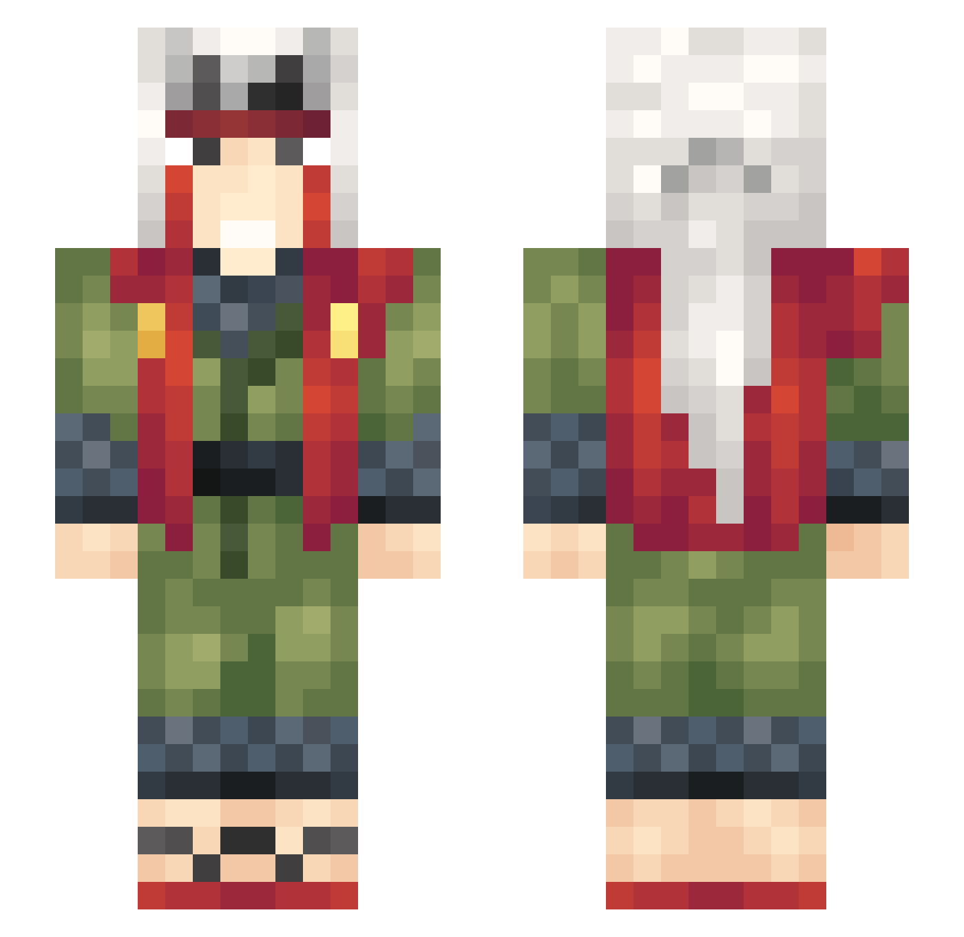 HornyPotater Minecraft skin, front and back view