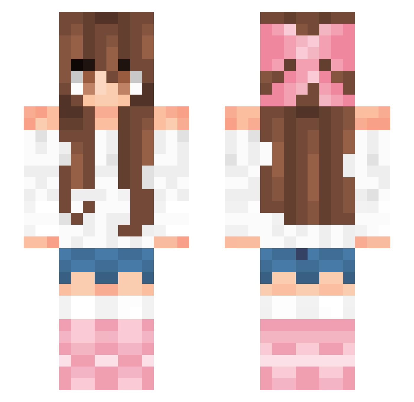 tunafish03 Minecraft skin, front and back view