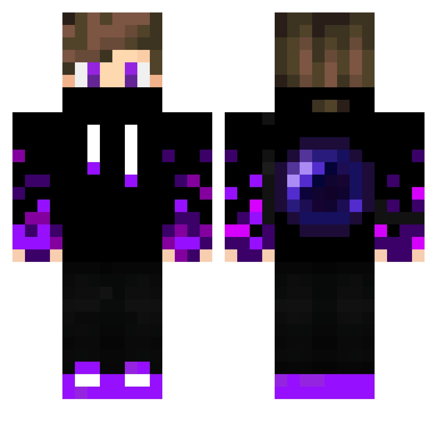 CuckAndBulls Minecraft skin, front and back view