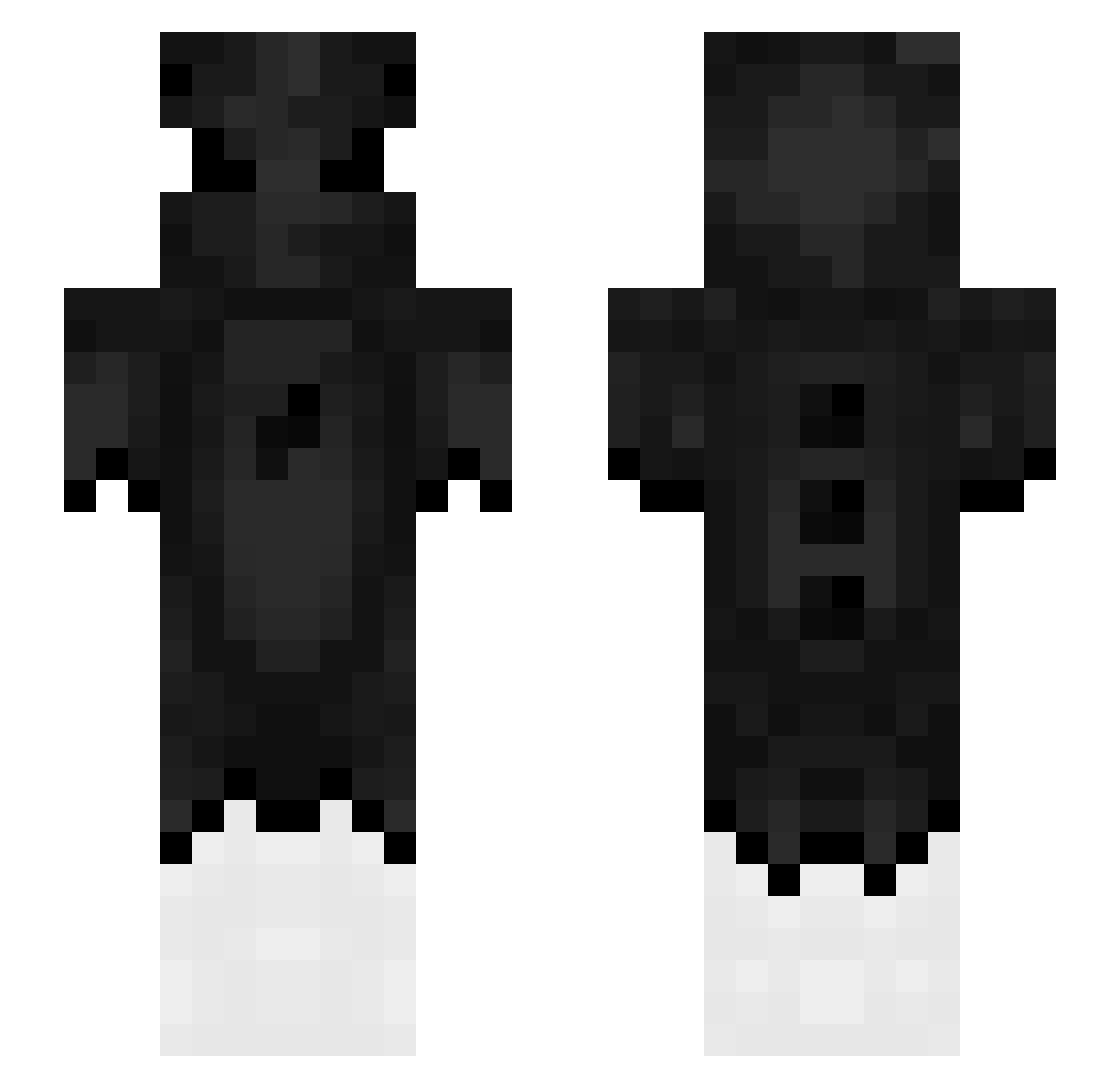 Superfou Minecraft skin, front and back view
