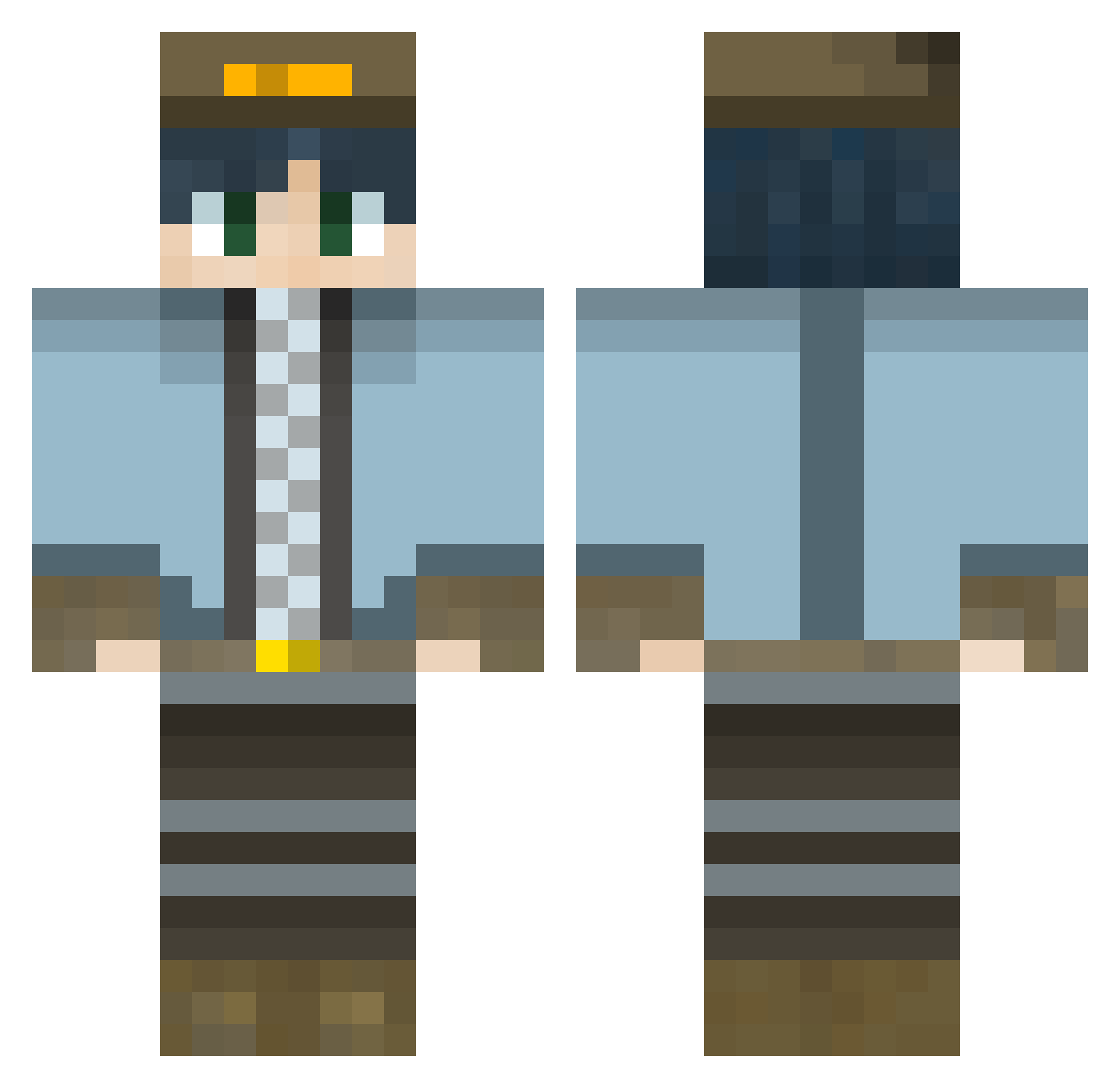MiguelPan_1206 Minecraft skin, front and back view