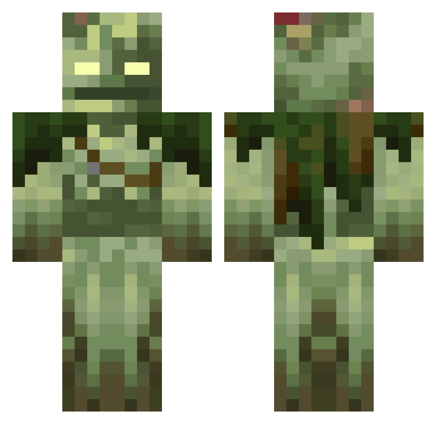 Jollrunu Minecraft skin, front and back view