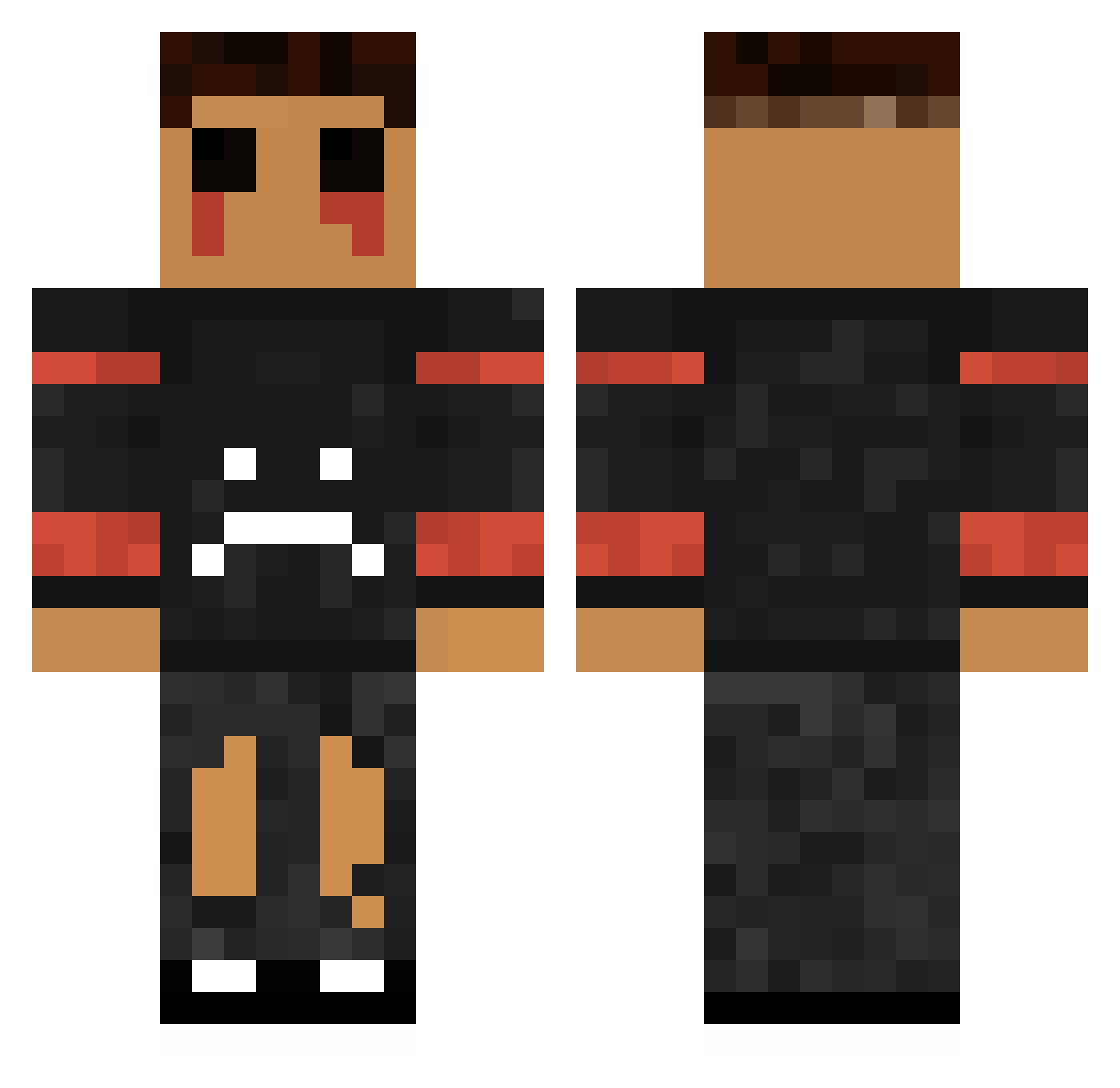 Polskikoksu Minecraft skin, front and back view