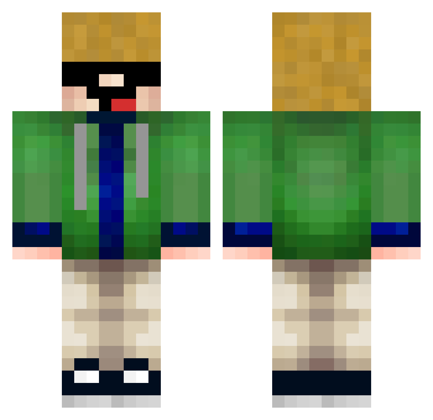 vinicinhus Minecraft skin, front and back view