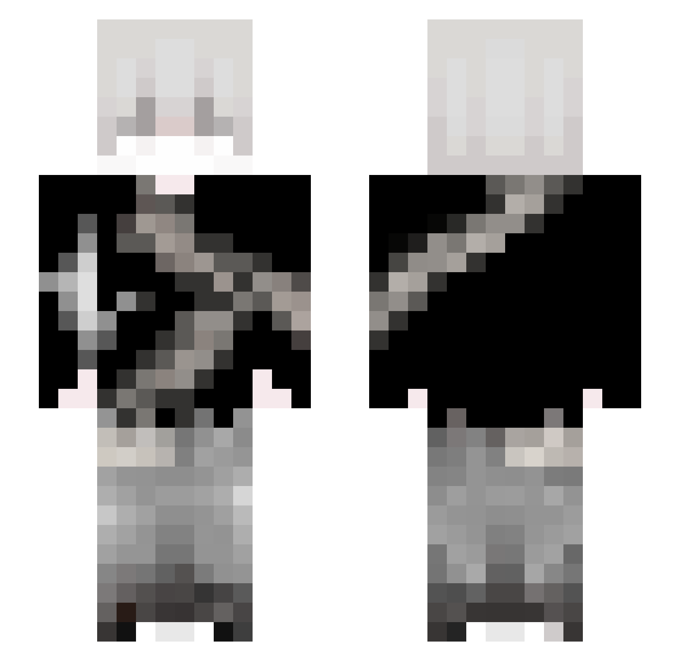 Yamanel1 Minecraft skin, front and back view