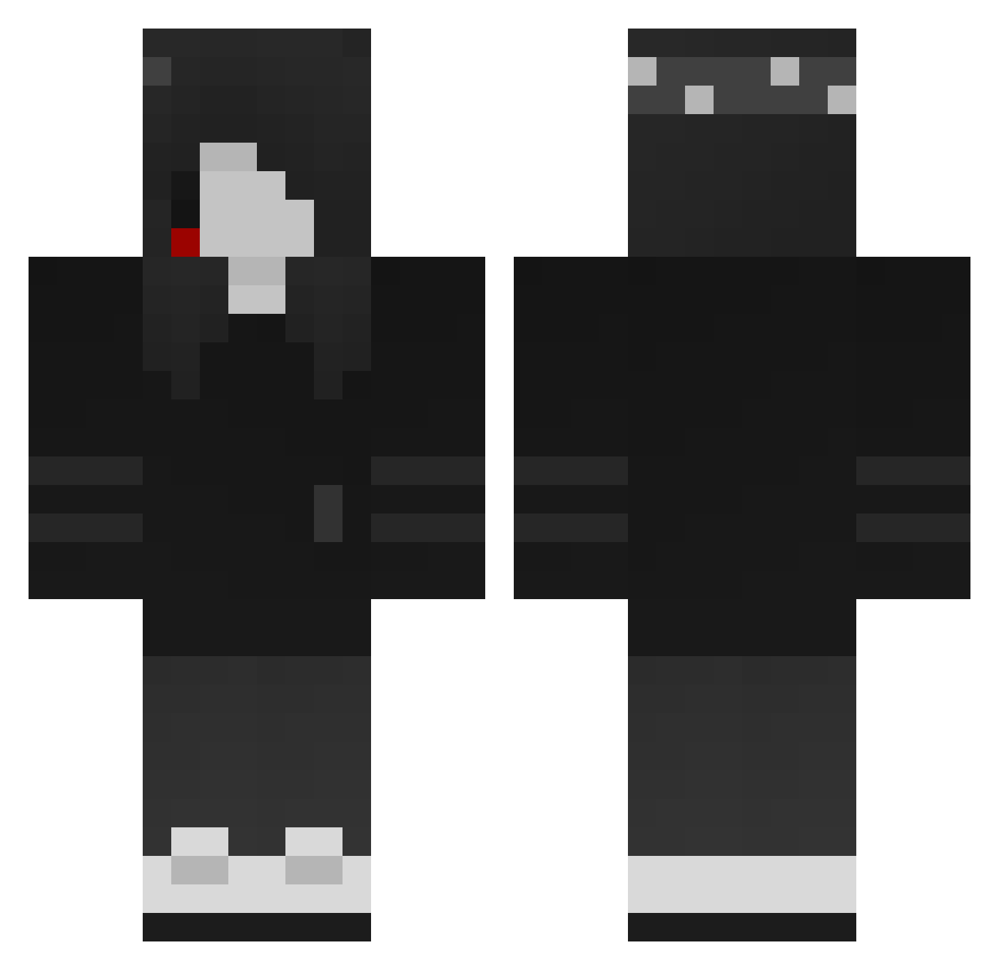 puppyisbae Minecraft skin, front and back view