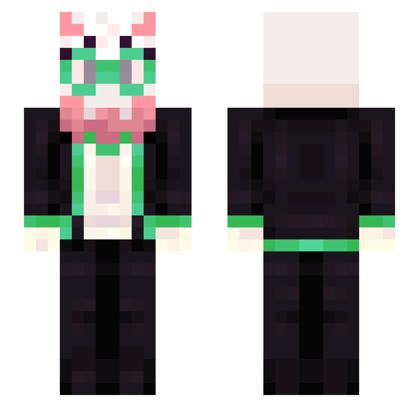 ethereal134 Minecraft skin, front and back view