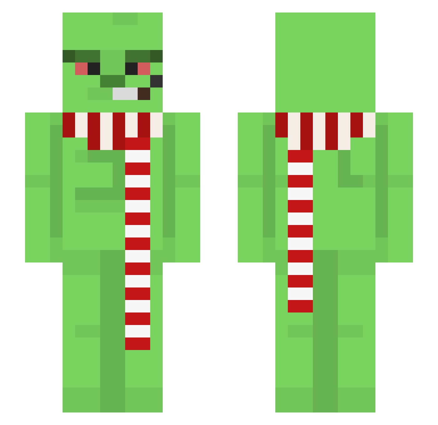 Samelsam10 Minecraft skin, front and back view