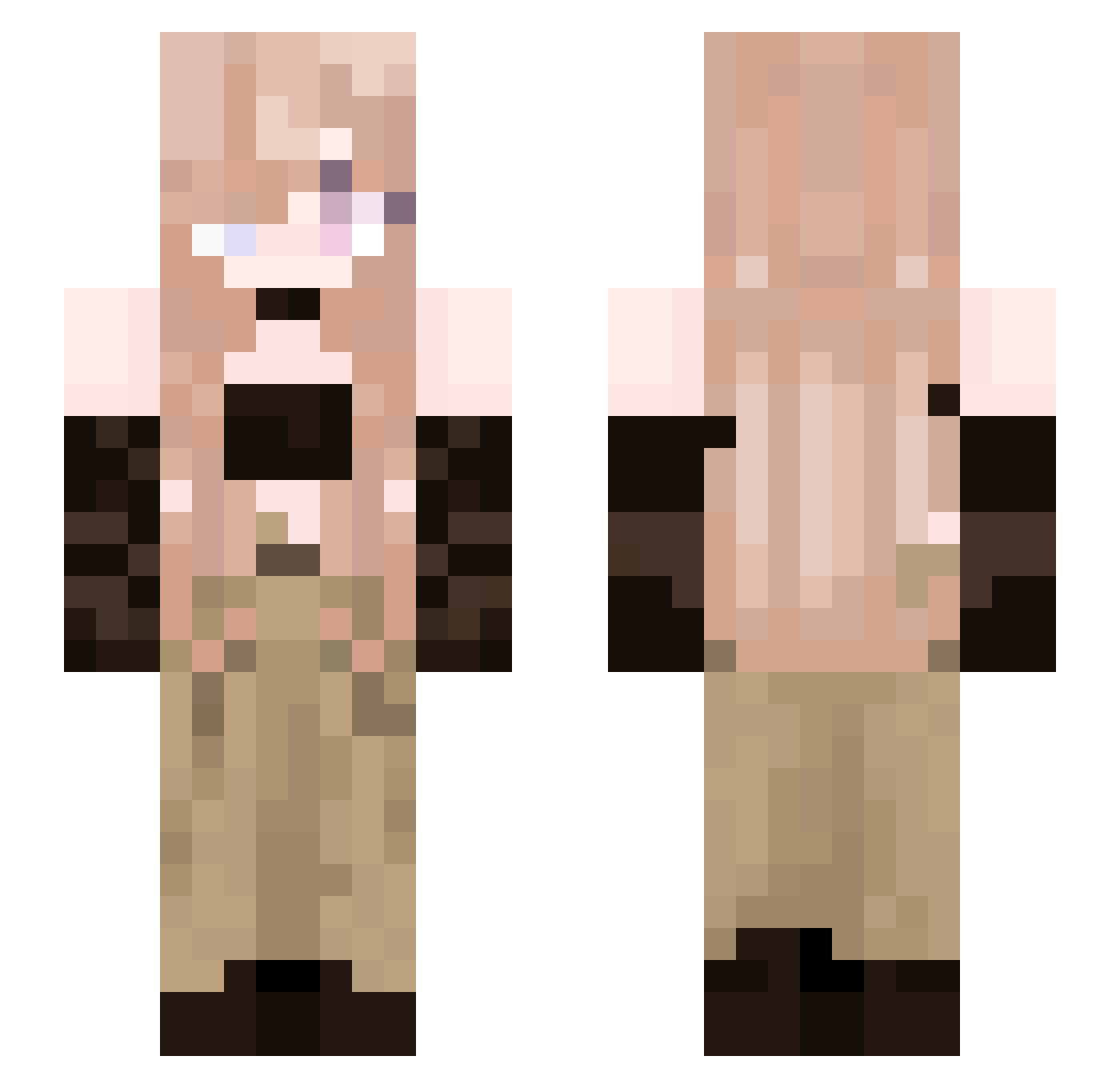 diurts Minecraft skin, front and back view
