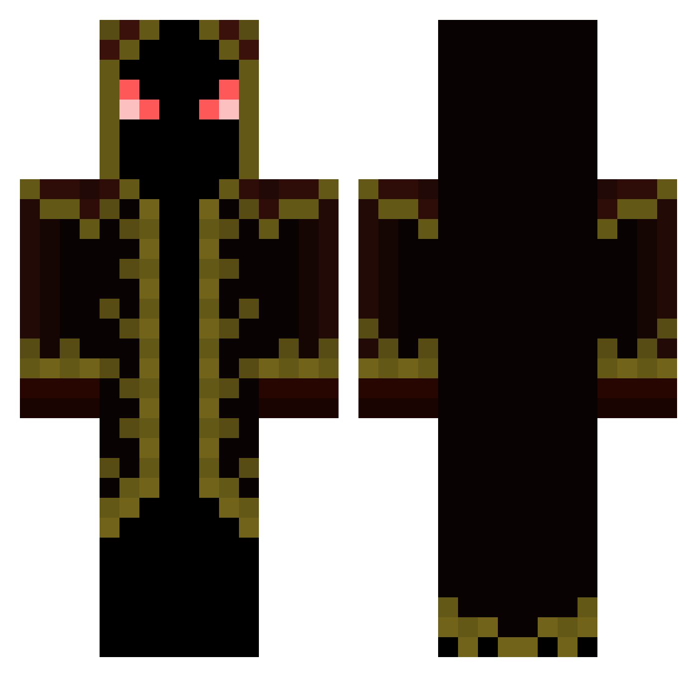 Quickslap Minecraft skin, front and back view