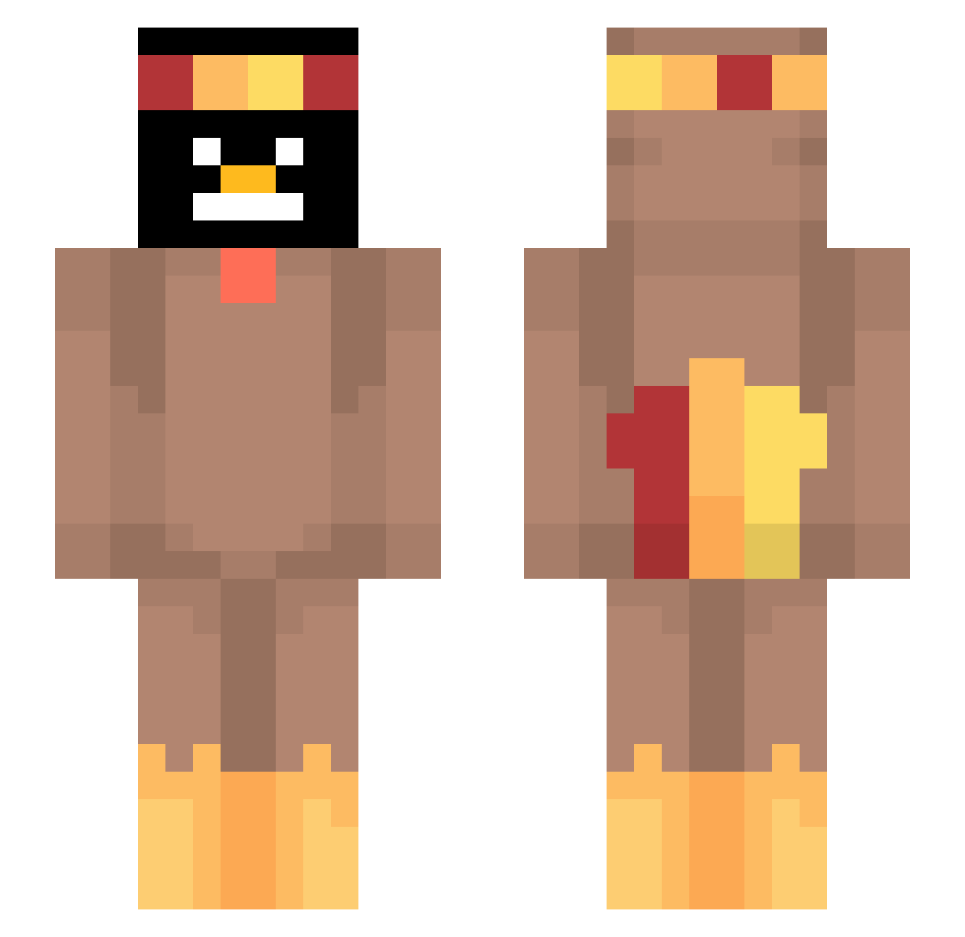 urfreakincaptain Minecraft skin, front and back view