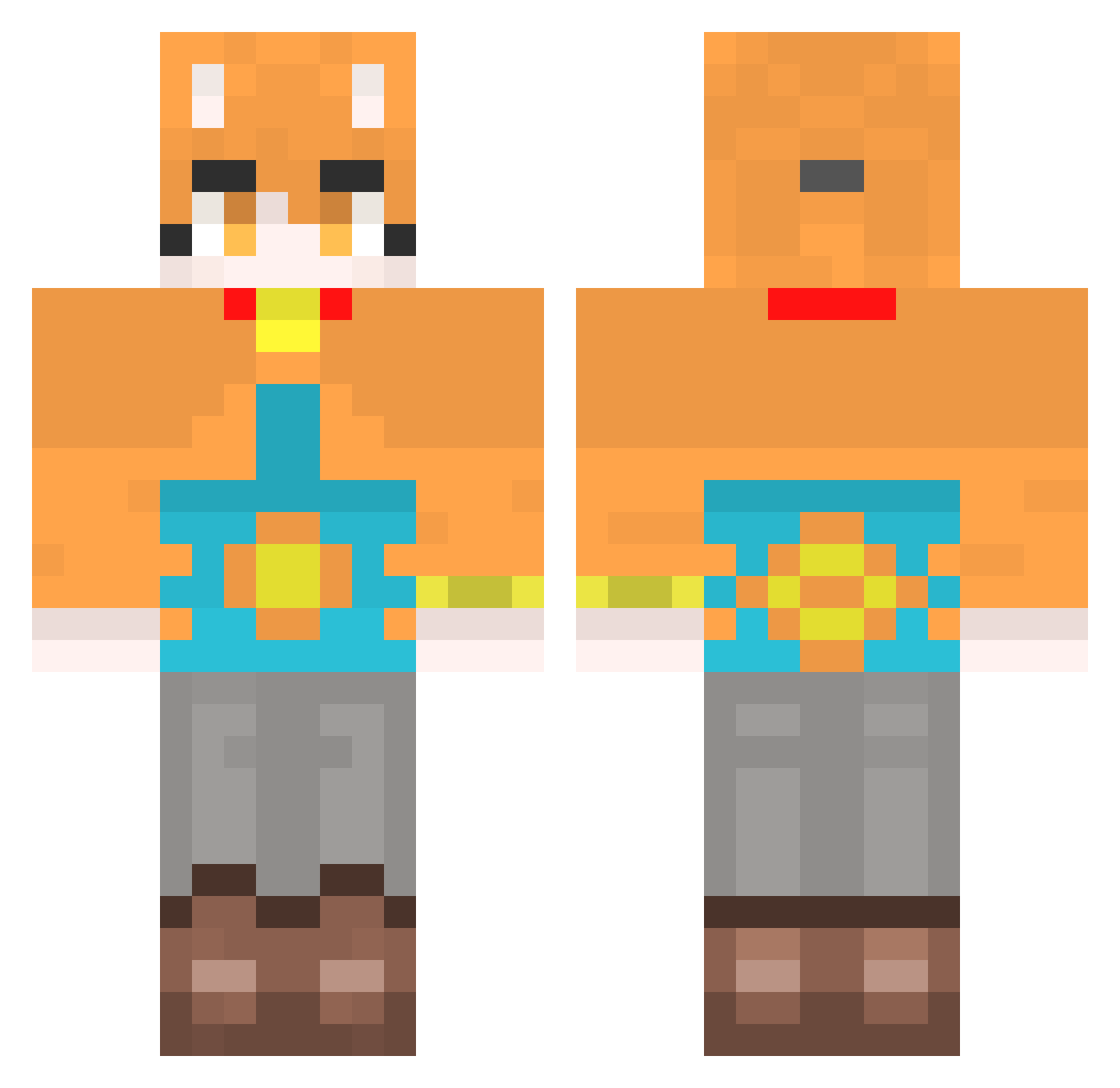 Stenson_ Minecraft skin, front and back view