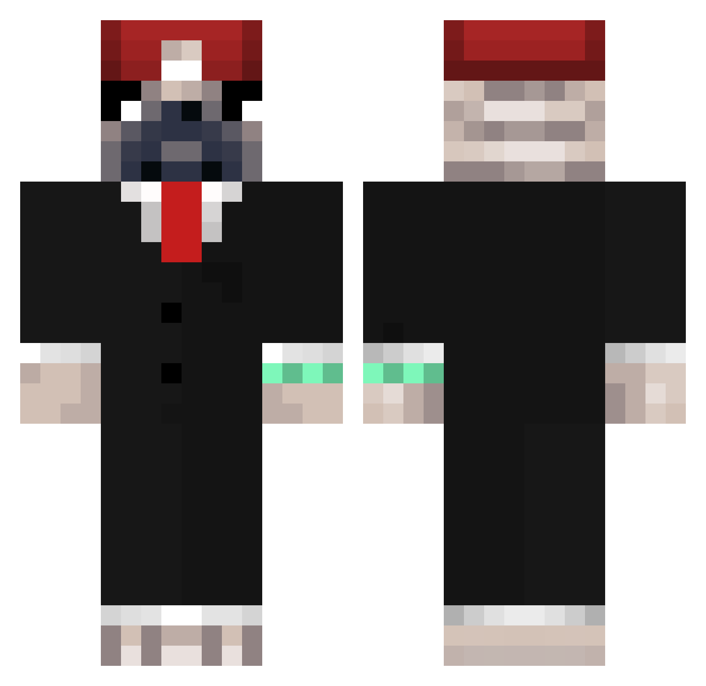 Kykomupsi Minecraft skin, front and back view