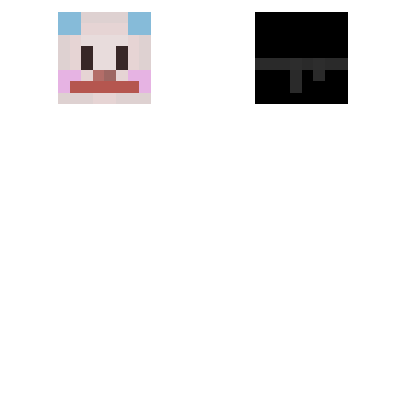 sin3lo Minecraft skin, front and back view