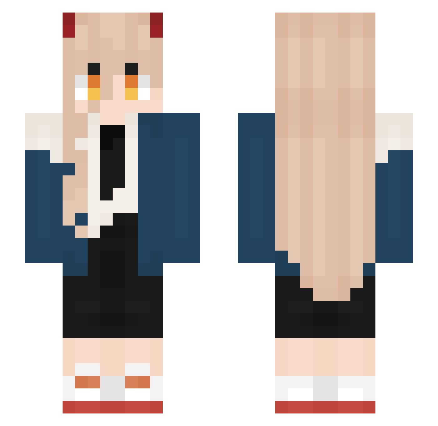 yoooooooooooooo1 Minecraft skin, front and back view