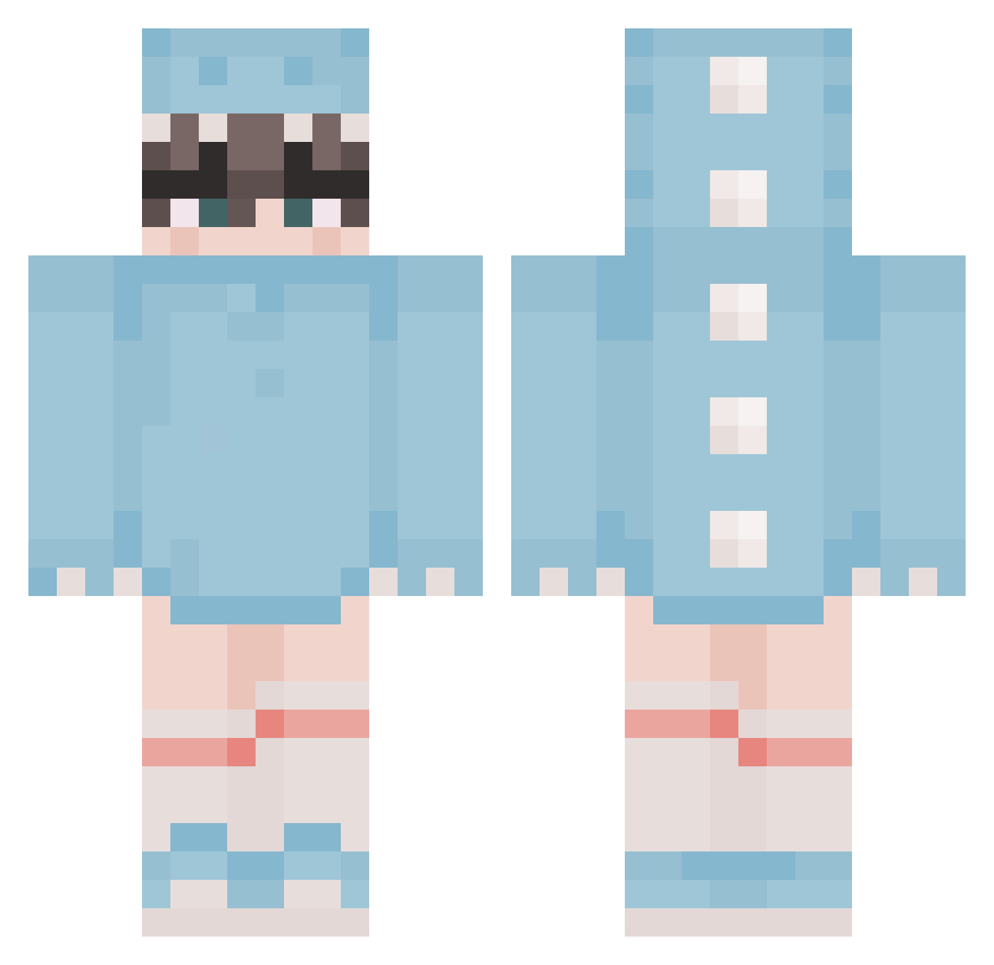 s0me0neeeee Minecraft skin, front and back view