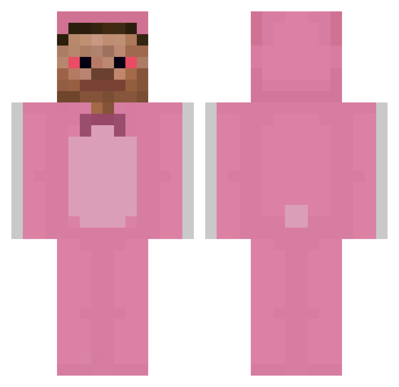 isleptwithstacy Minecraft skin, front and back view