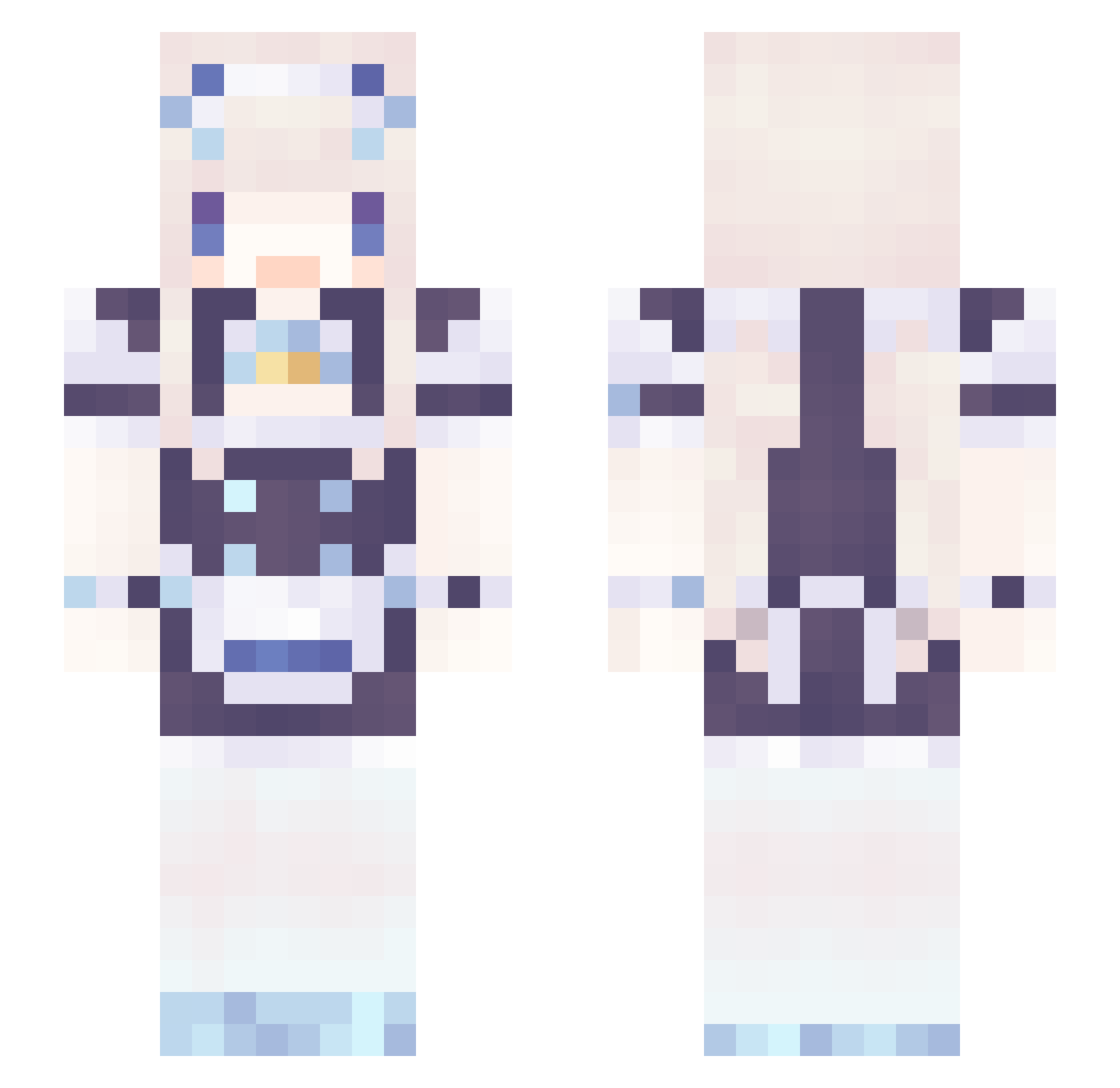 SCGuan Minecraft skin, front and back view