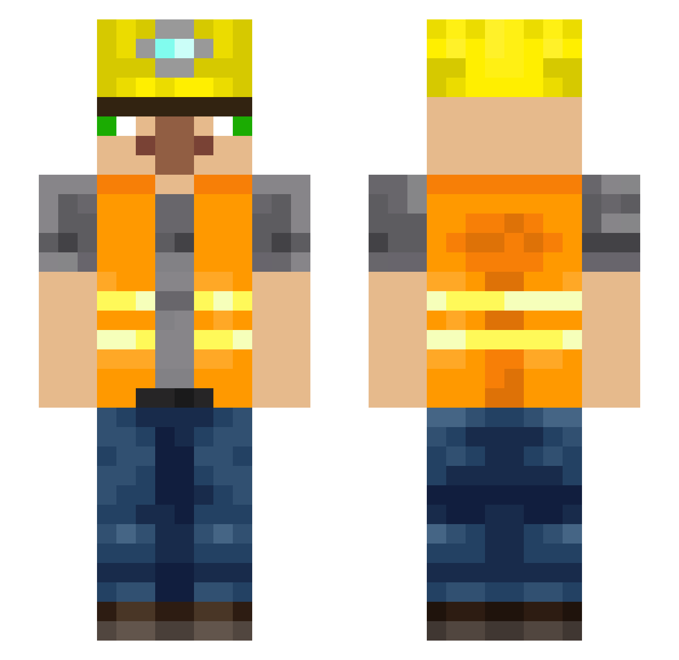 SyndrexG0D Minecraft skin, front and back view