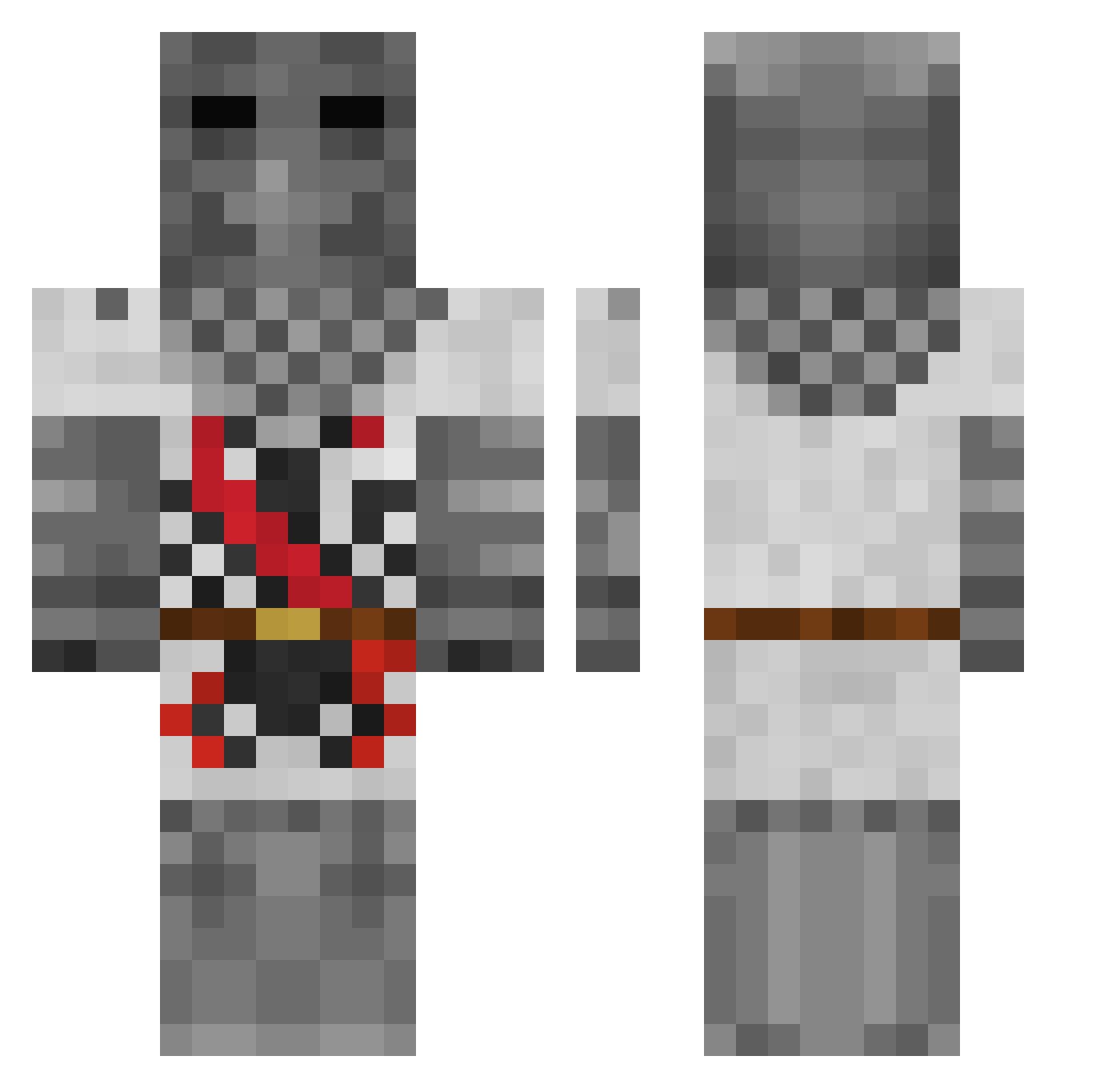 YoonMatang Minecraft skin, front and back view