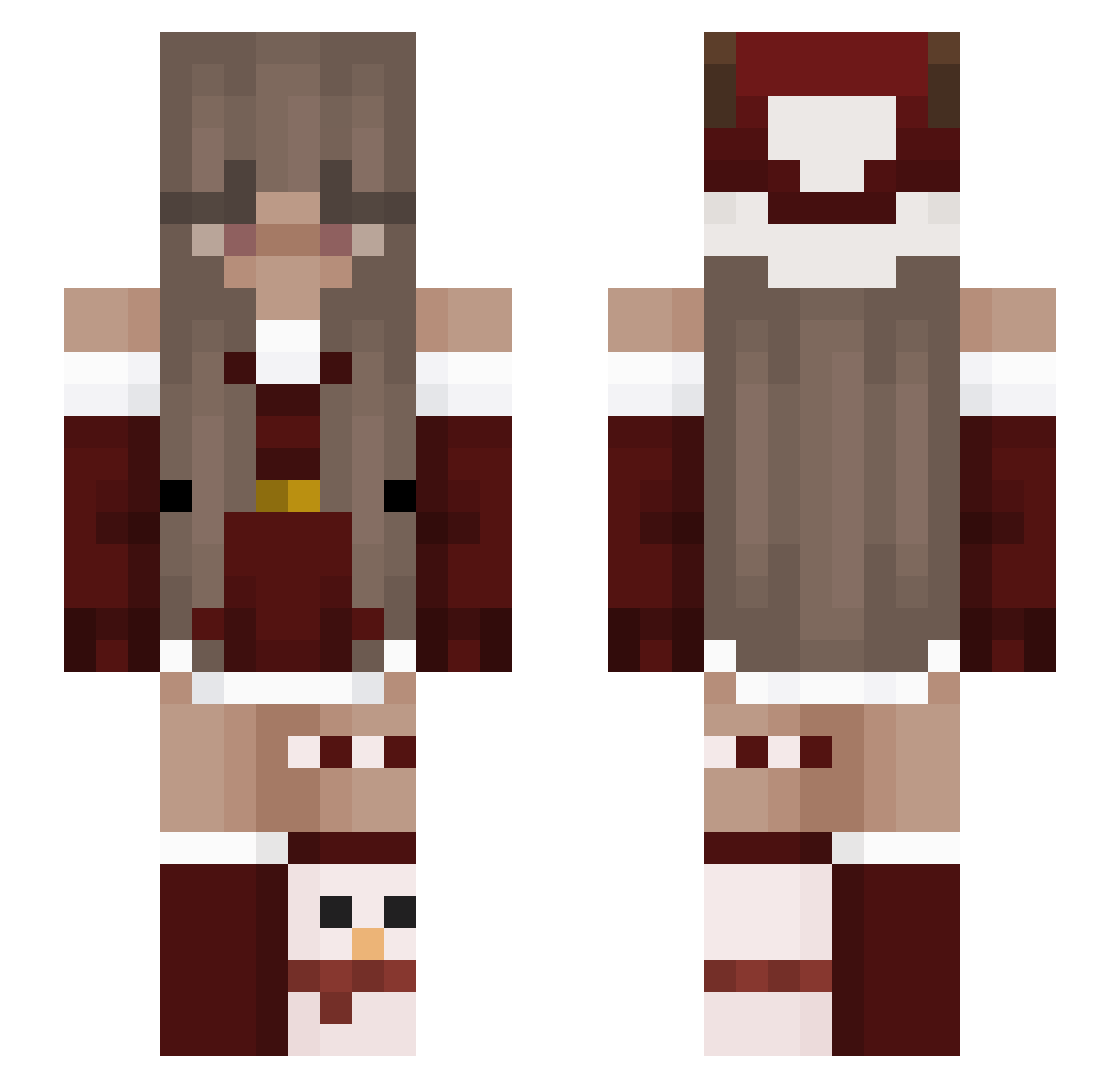 Wannabe_Senpai Minecraft skin, front and back view