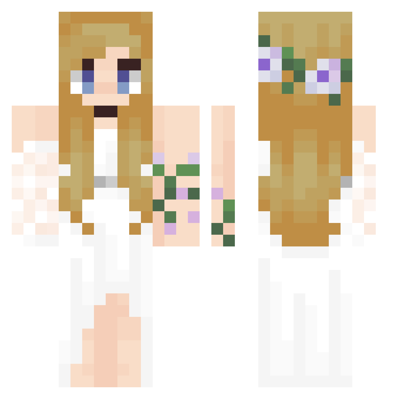 Tiptapchip Minecraft skin, front and back view