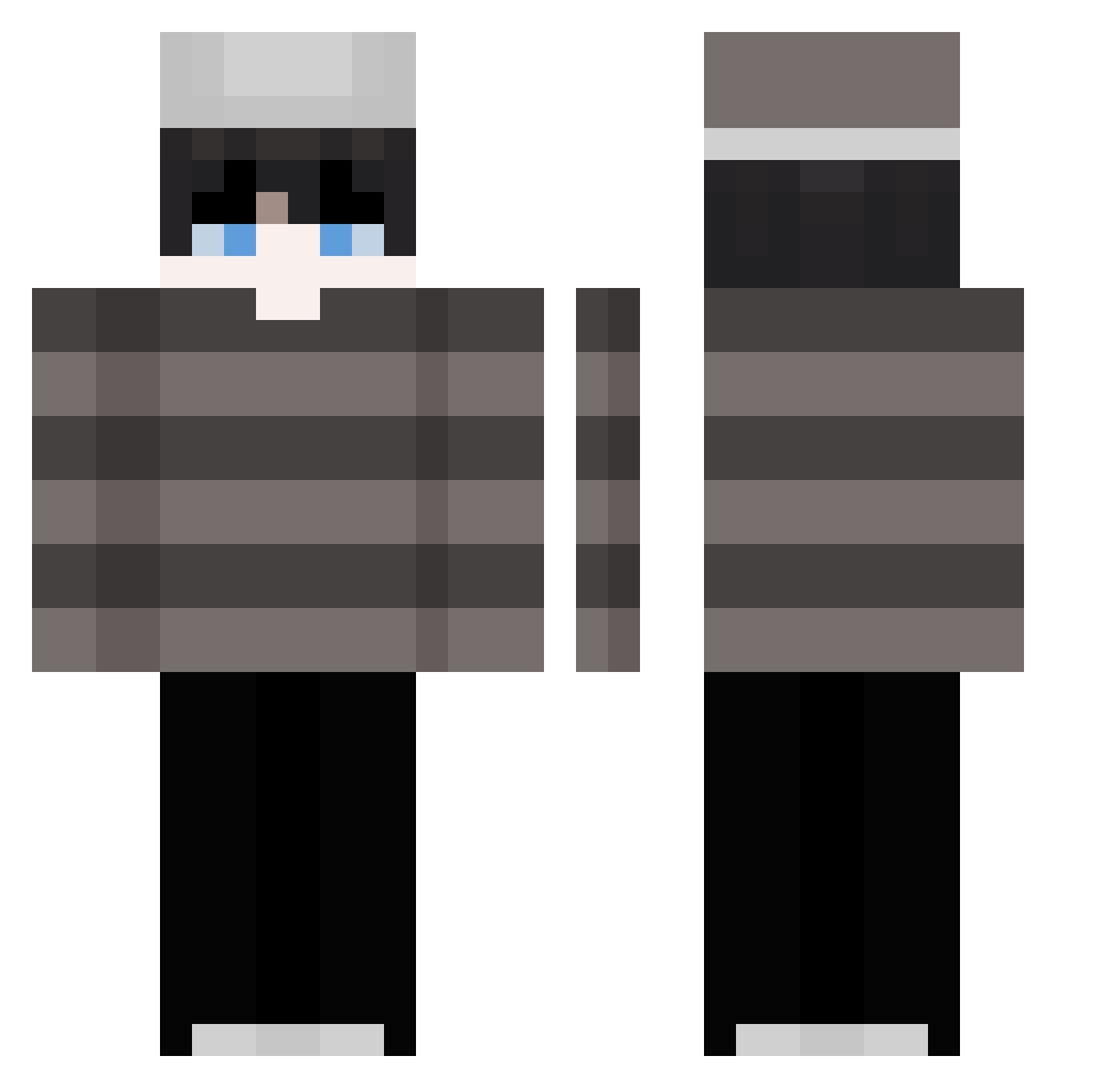 xlAntonlx Minecraft skin, front and back view