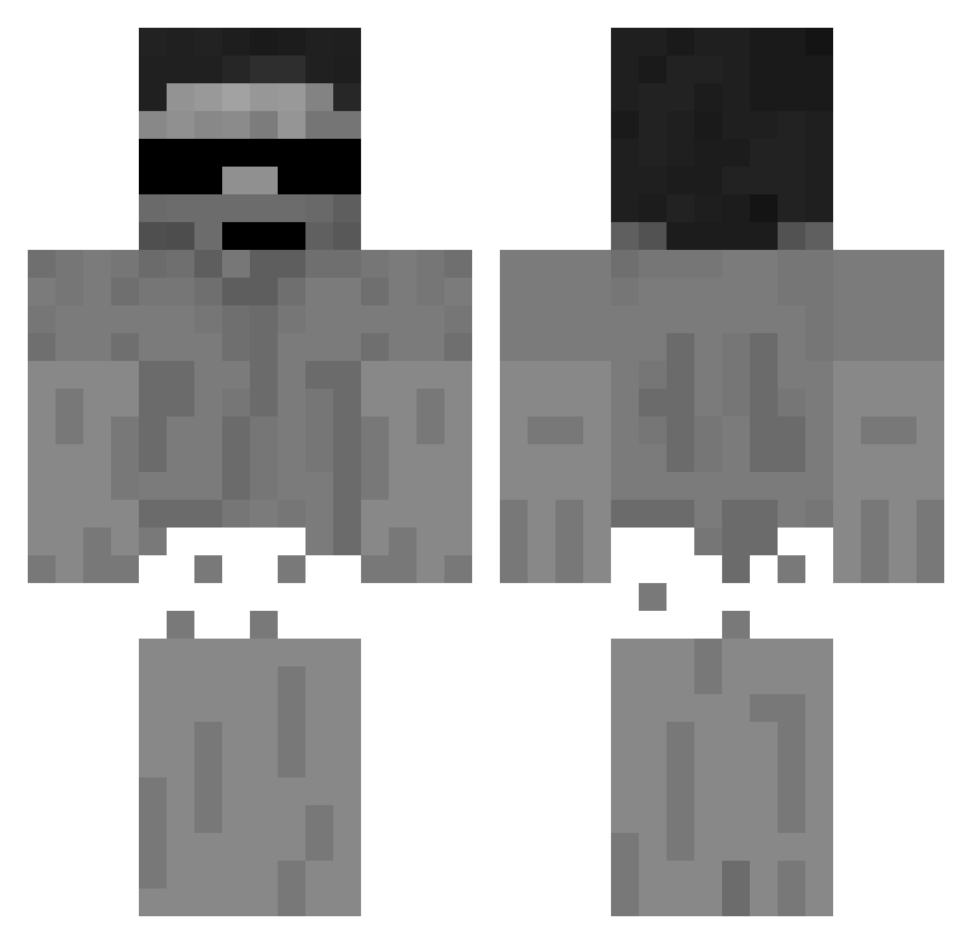 liderch Minecraft skin, front and back view