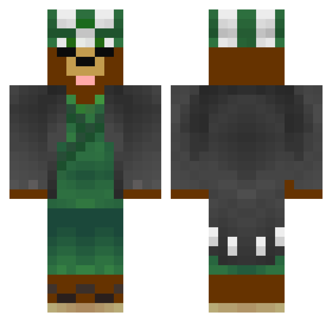 CKLT Minecraft skin, front and back view