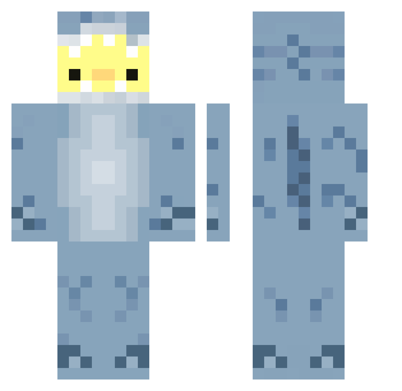 KindlyGorgon1 Minecraft skin, front and back view