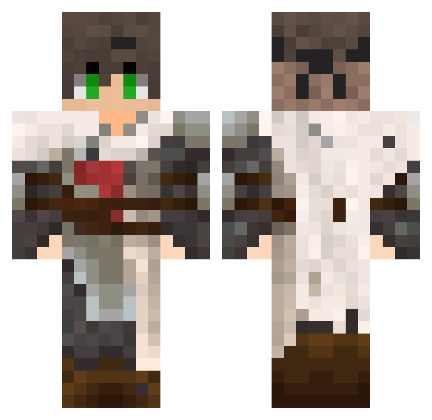 X1Tatsumi1X Minecraft skin, front and back view