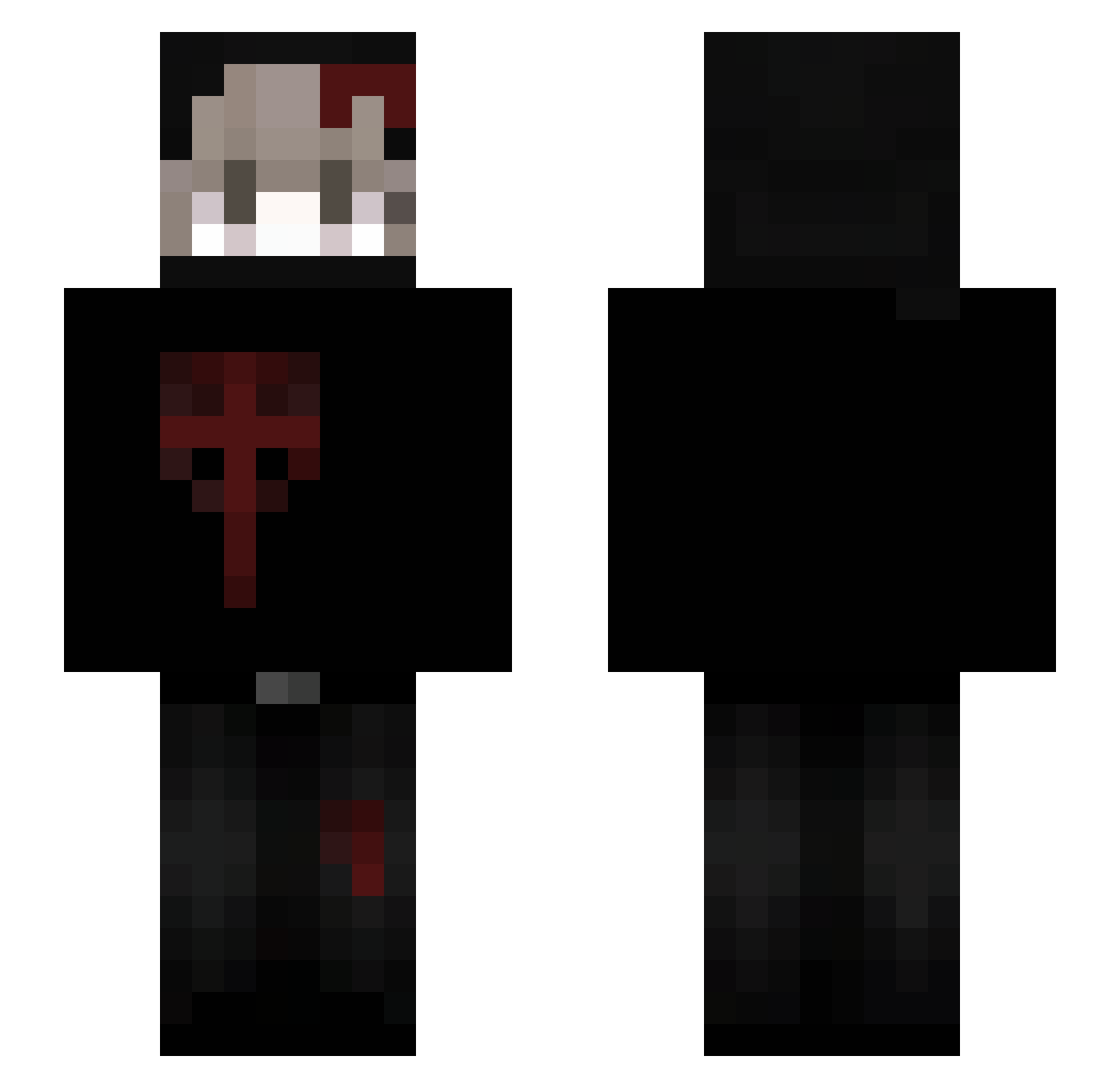 xTYMONEQx Minecraft skin, front and back view