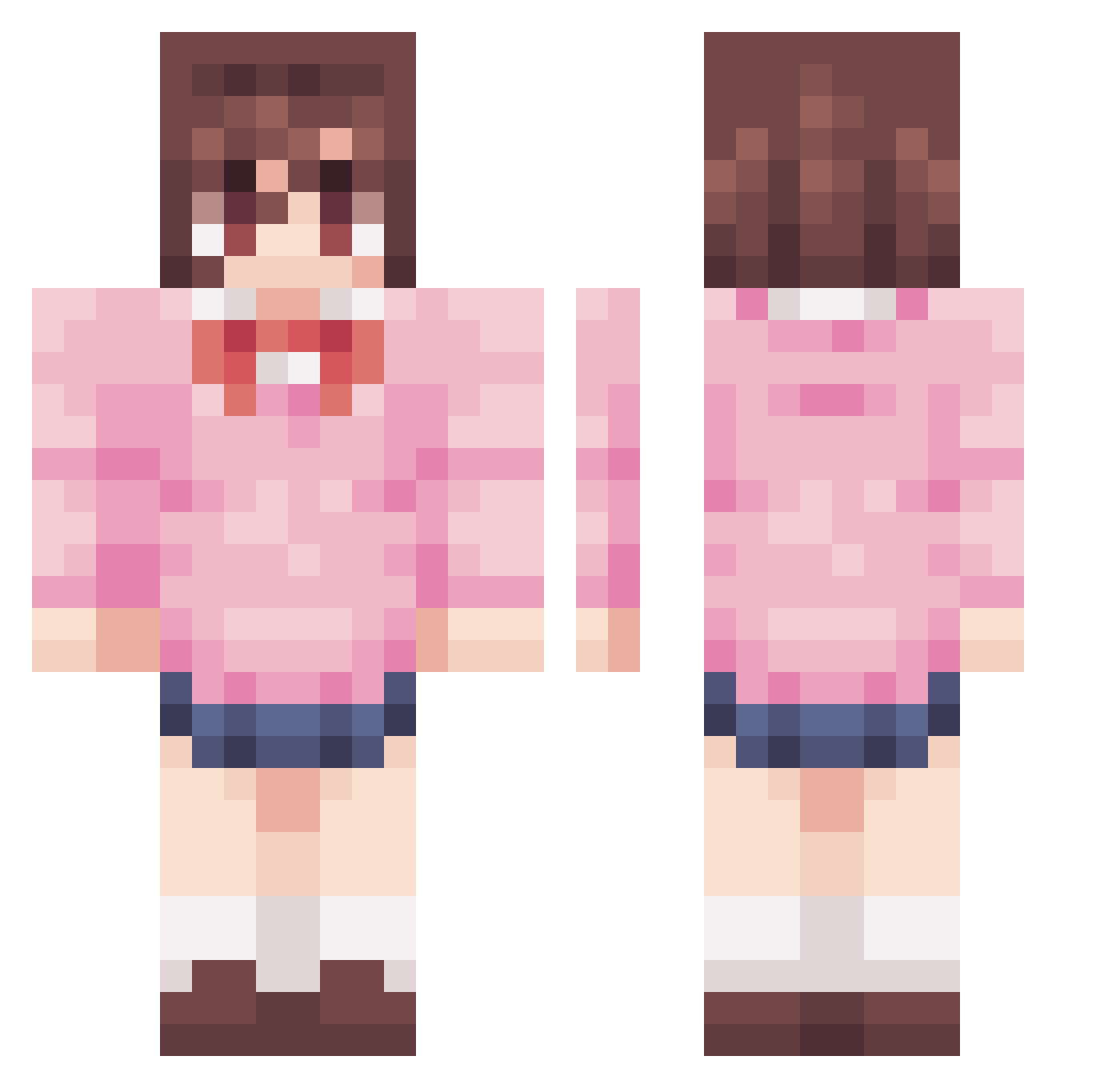 salmony_love Minecraft skin, front and back view
