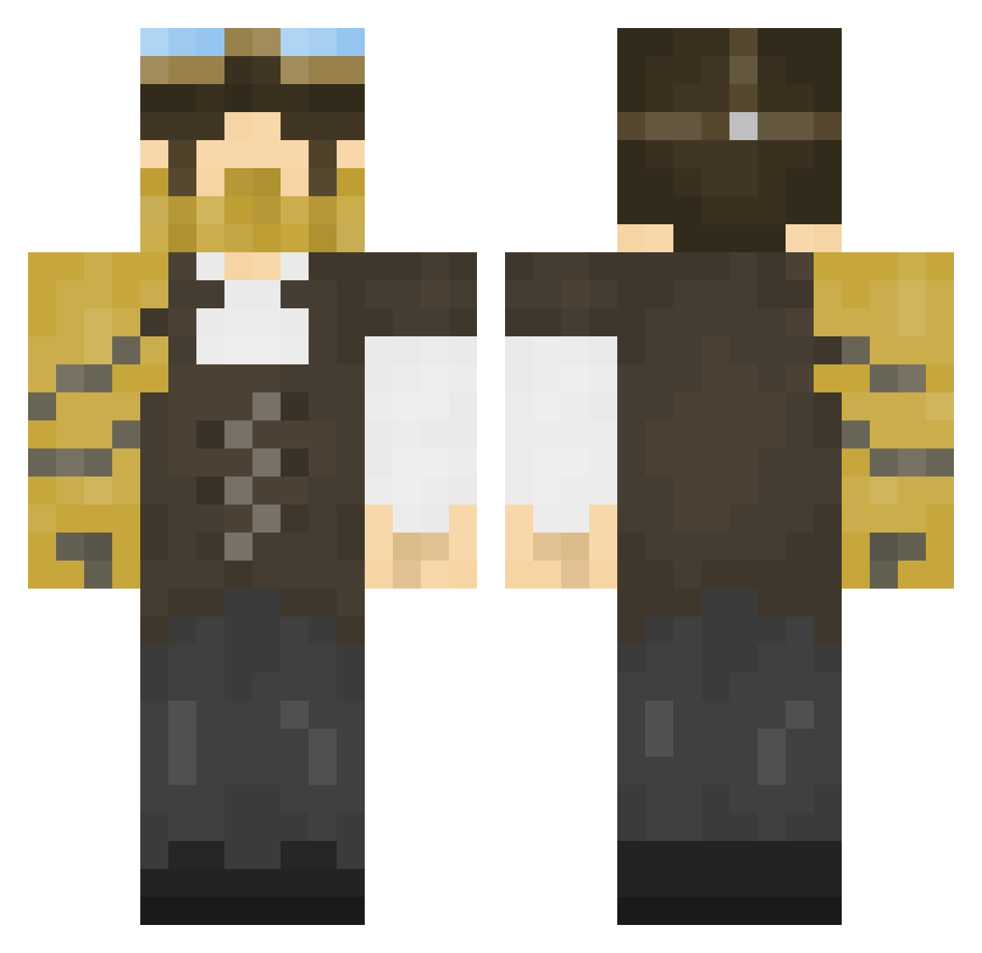 ravioliisgood Minecraft skin, front and back view