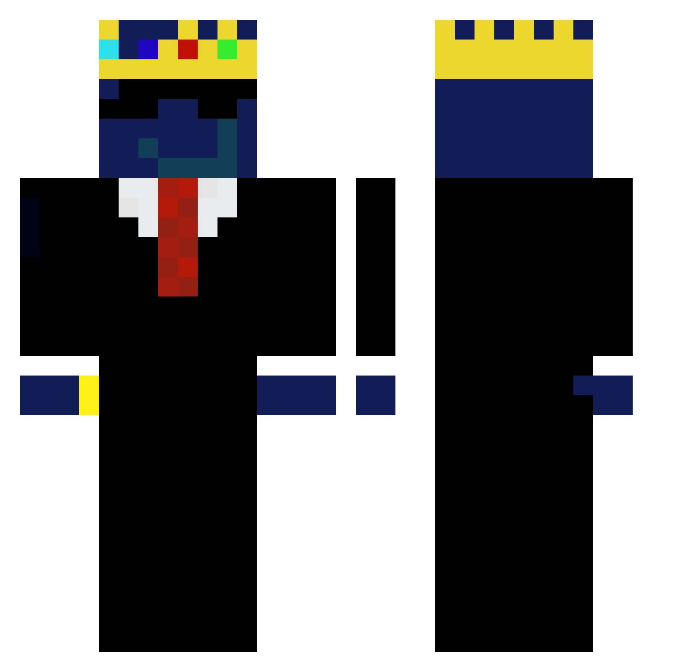 TaRythefirst672 Minecraft skin, front and back view