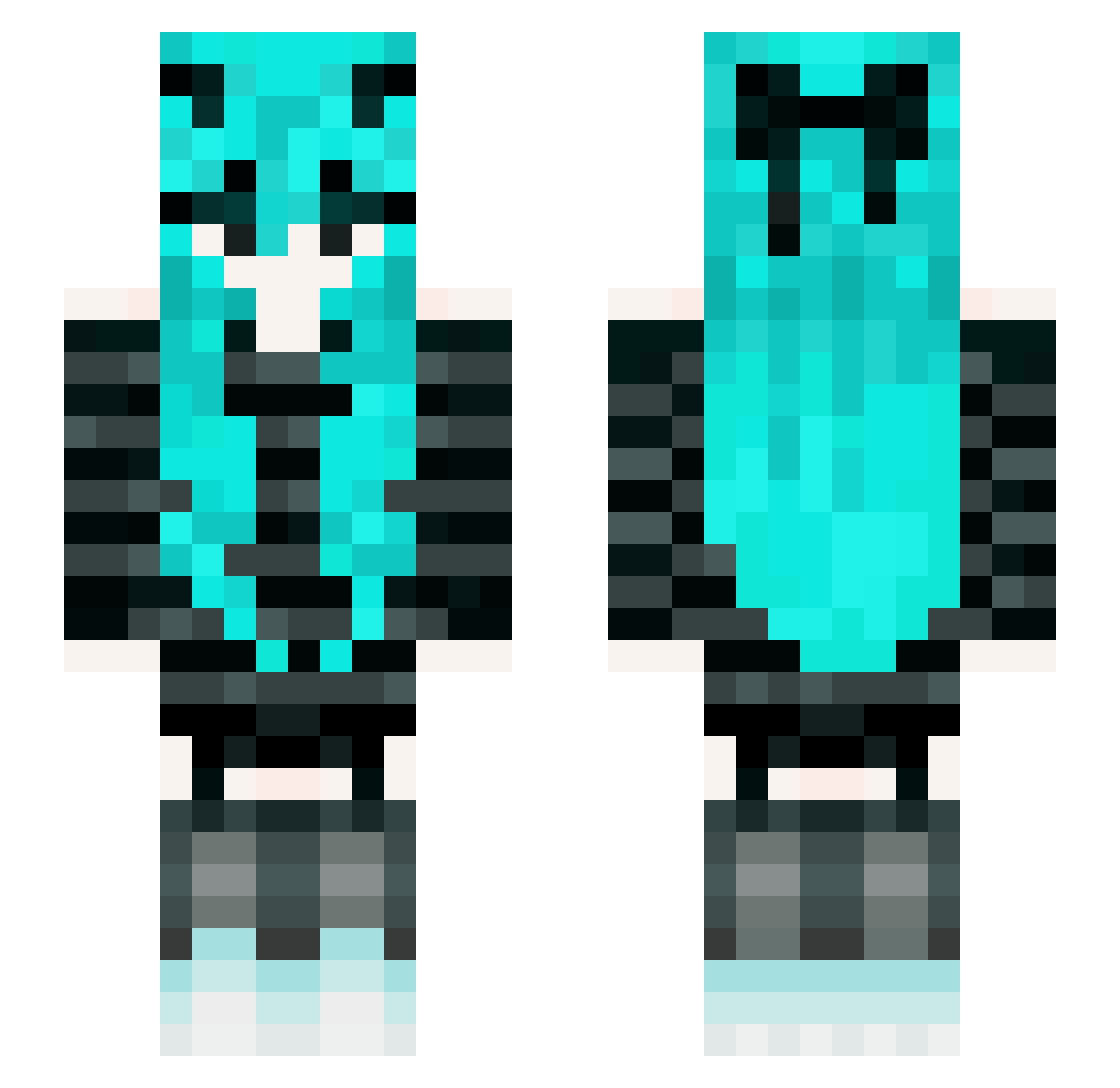 UltimaTT22 Minecraft skin, front and back view