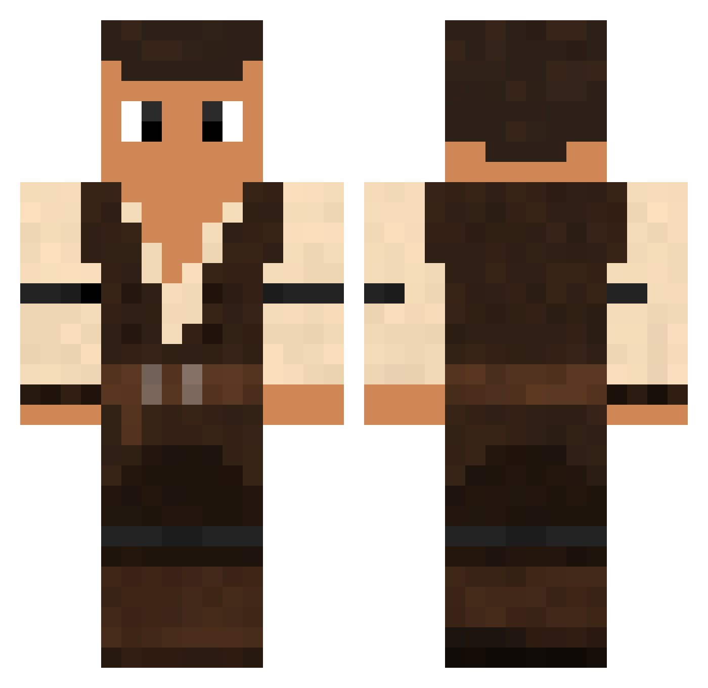 zequinhaqueridao Minecraft skin, front and back view
