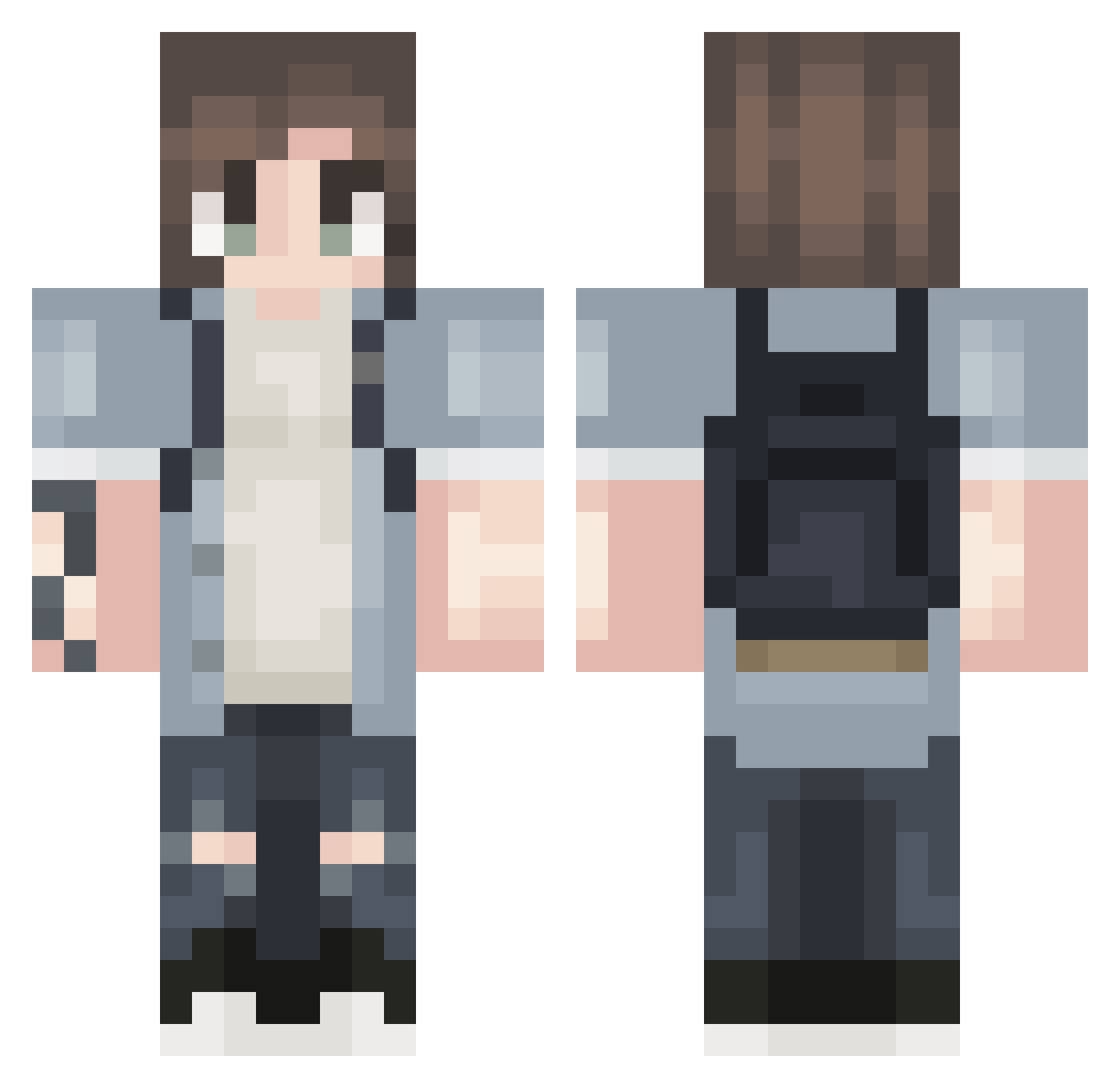 ExotiicBoy Minecraft skin, front and back view