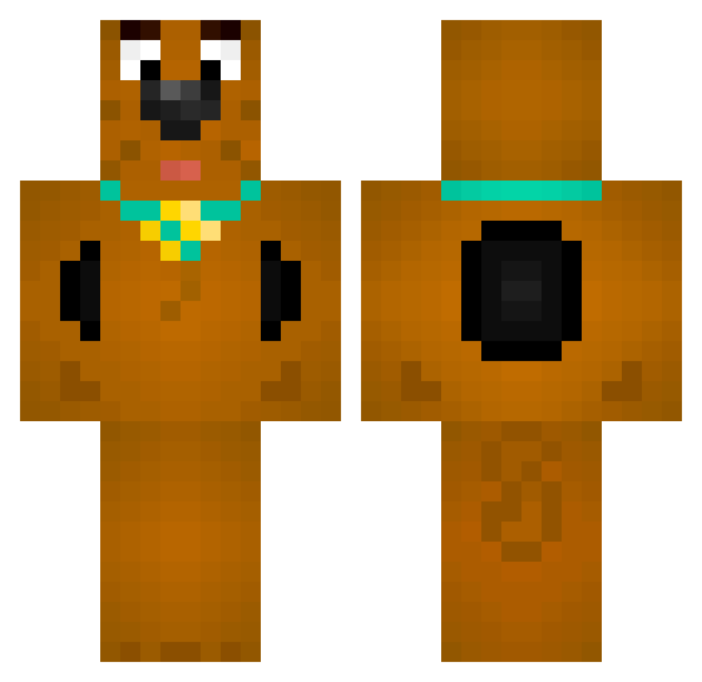 xiza7 Minecraft skin, front and back view
