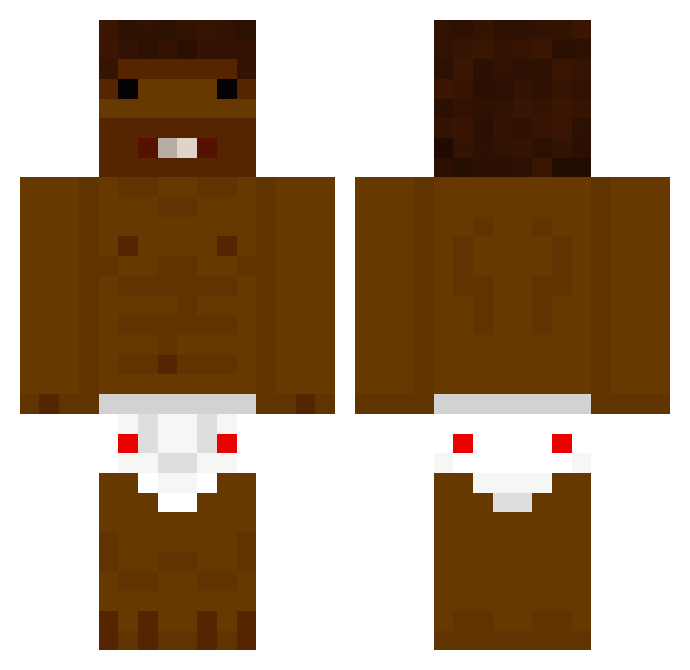 Goldie Minecraft skin, front and back view