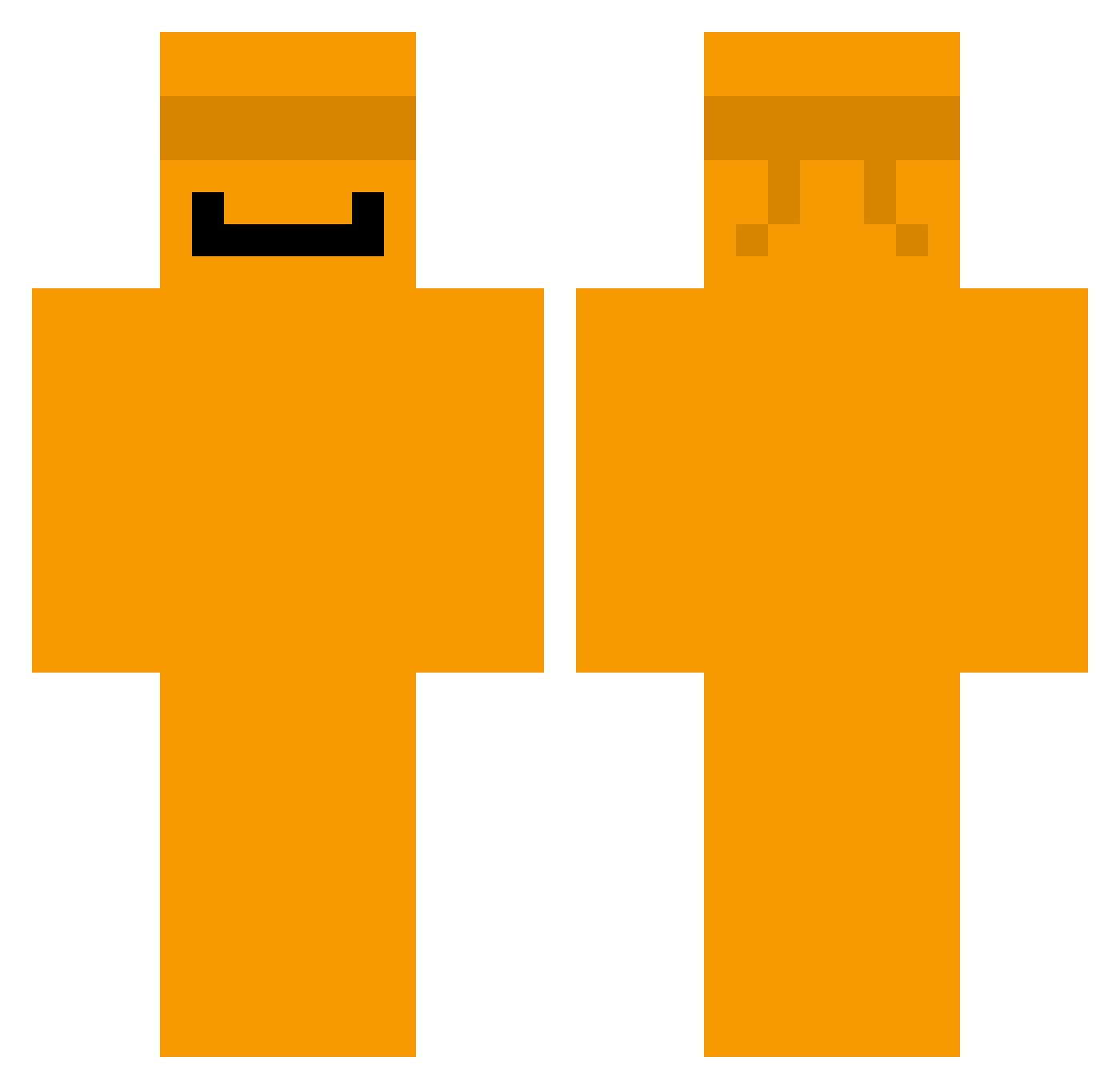 GalaxyLeoX Minecraft skin, front and back view