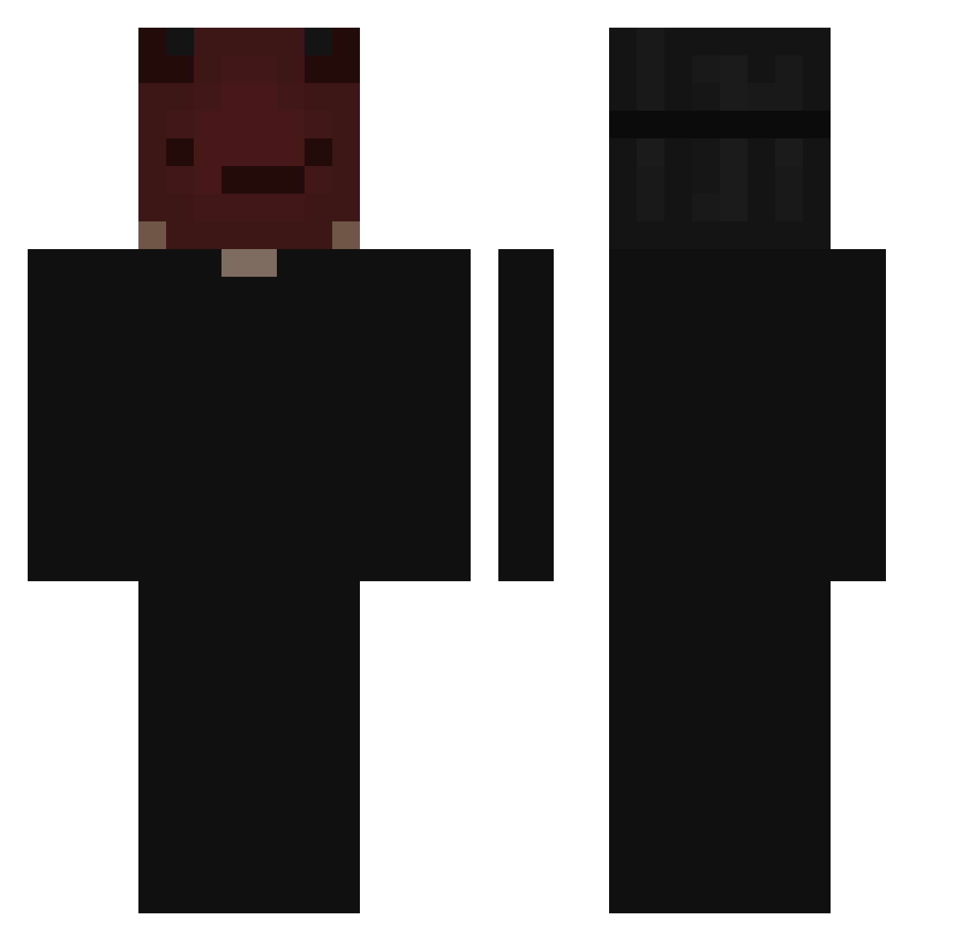 WasserWolf_GHG Minecraft skin, front and back view