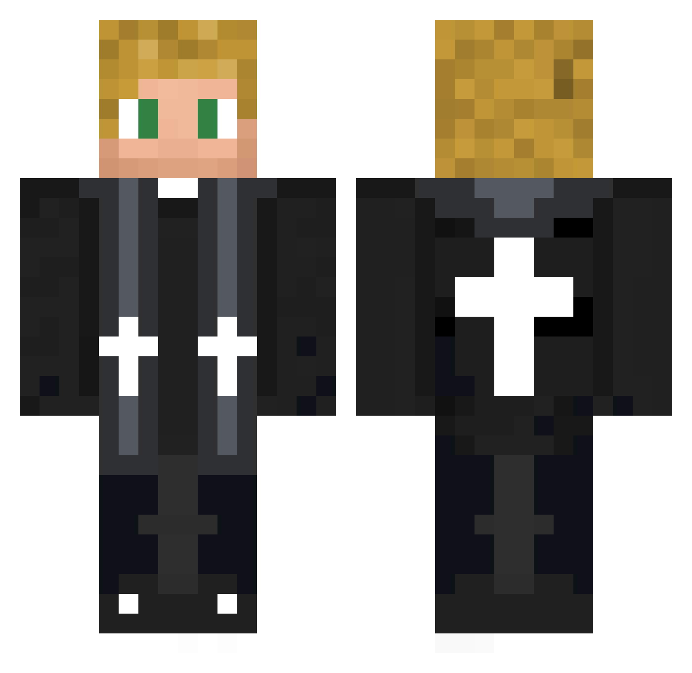 GoodBoyGabumon Minecraft skin, front and back view