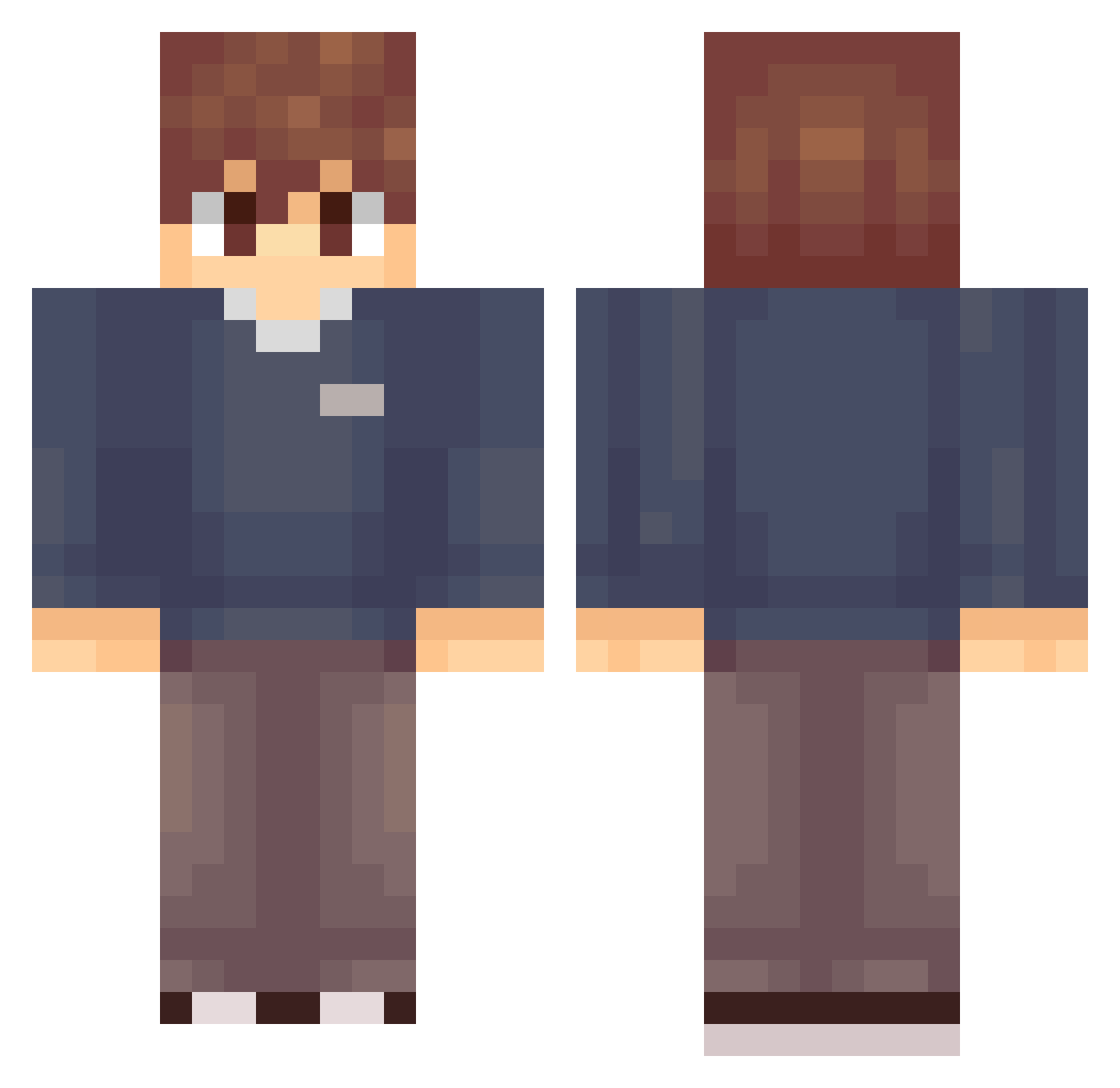 Saruancia Minecraft skin, front and back view